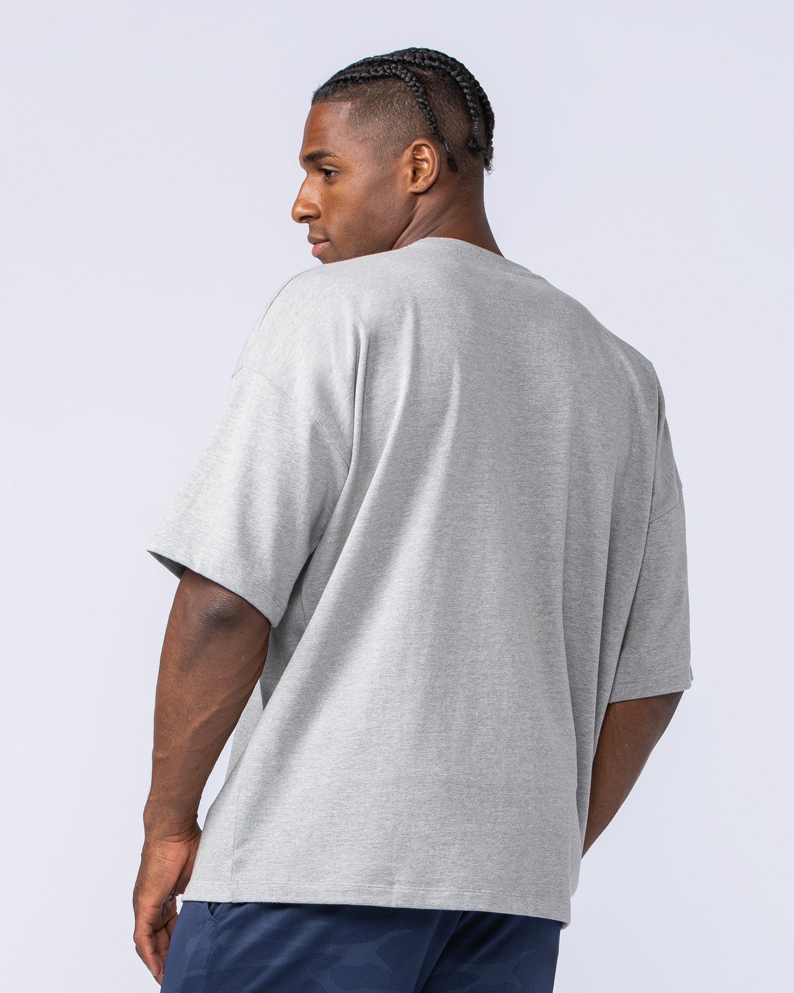 Original Oversized Boxy Tee - Grey Marl