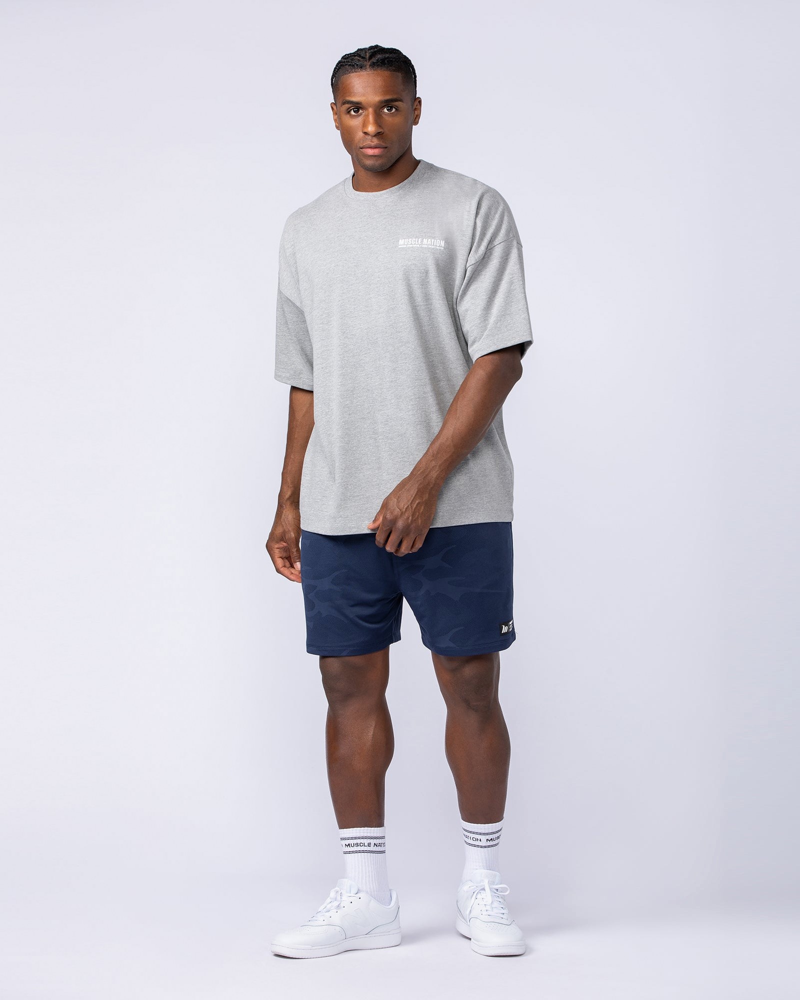 Original Oversized Boxy Tee - Grey Marl