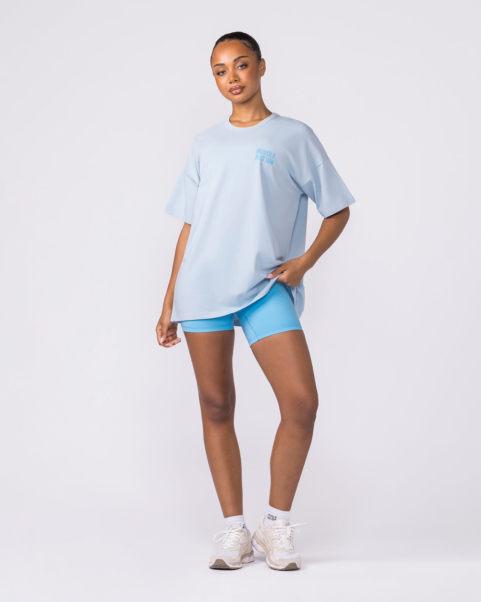 Kick-Start Oversized Tee - Bluebell