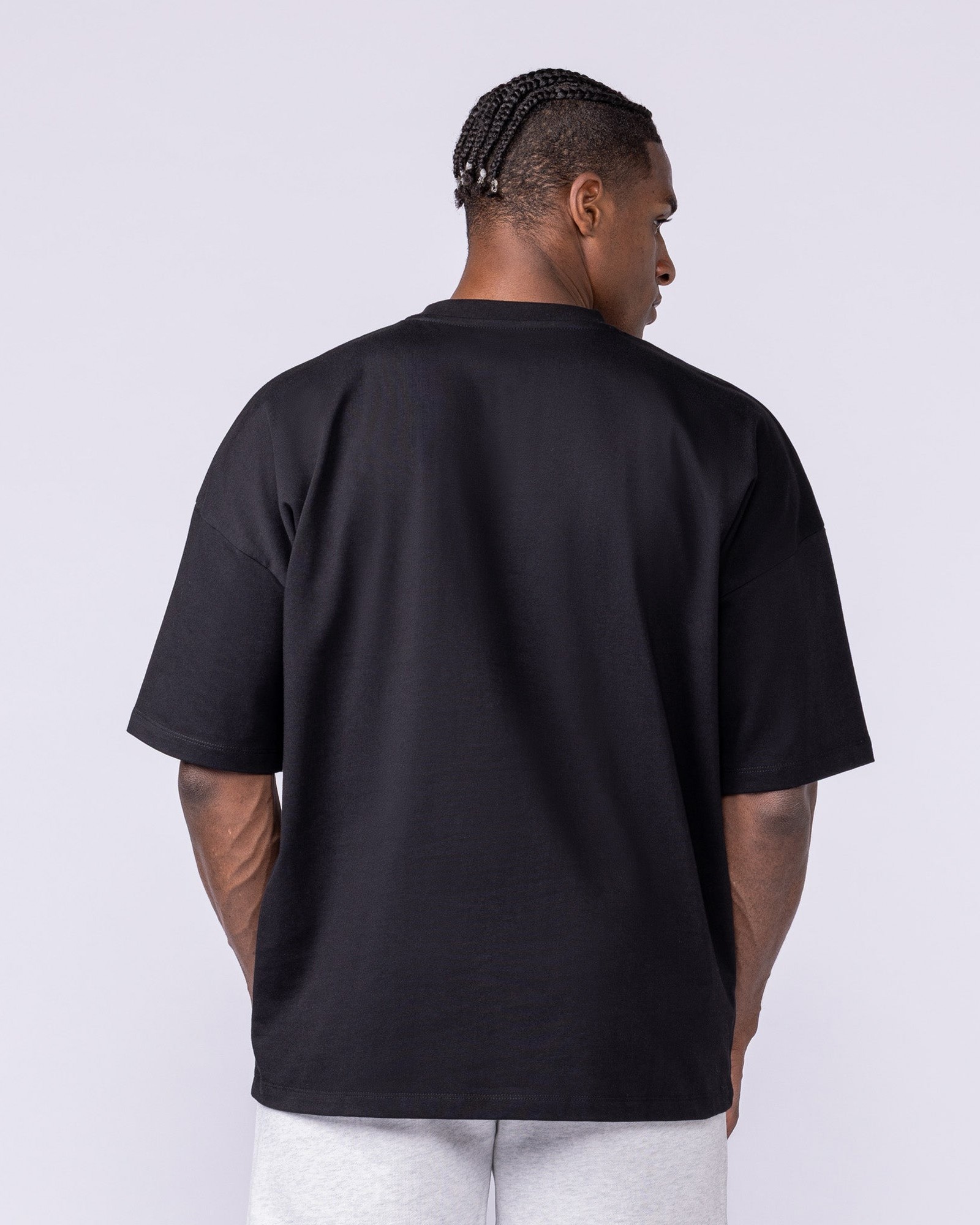 Varsity Oversized Boxy Tee - Black