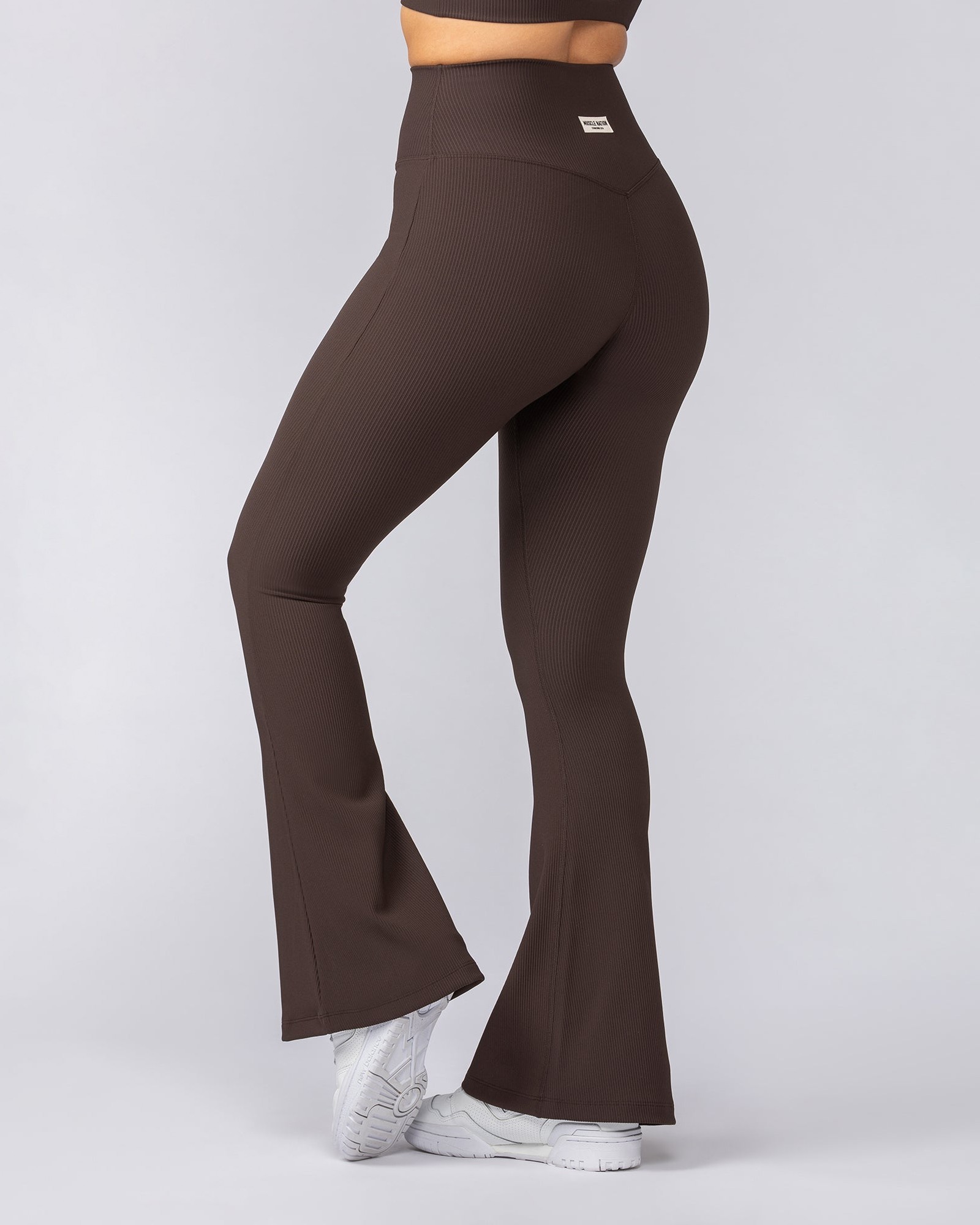 Zero Rise Rib Flare Leggings - Cocoa