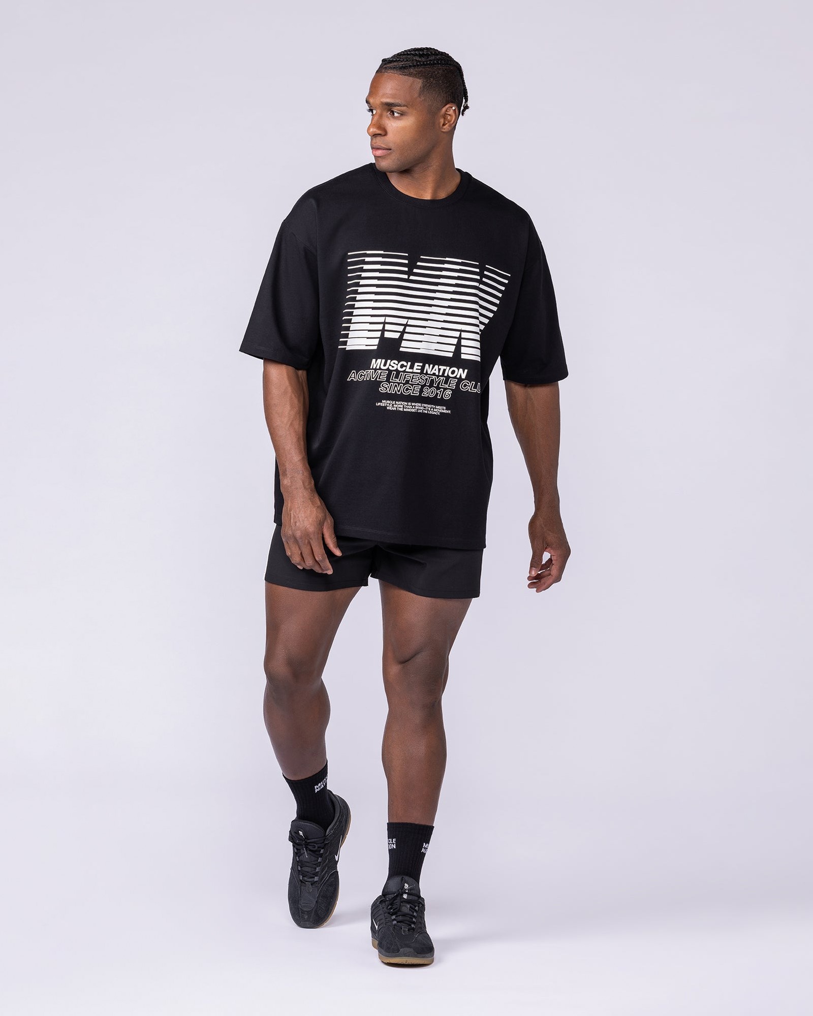 Panelled Function 4" Shorts - Black