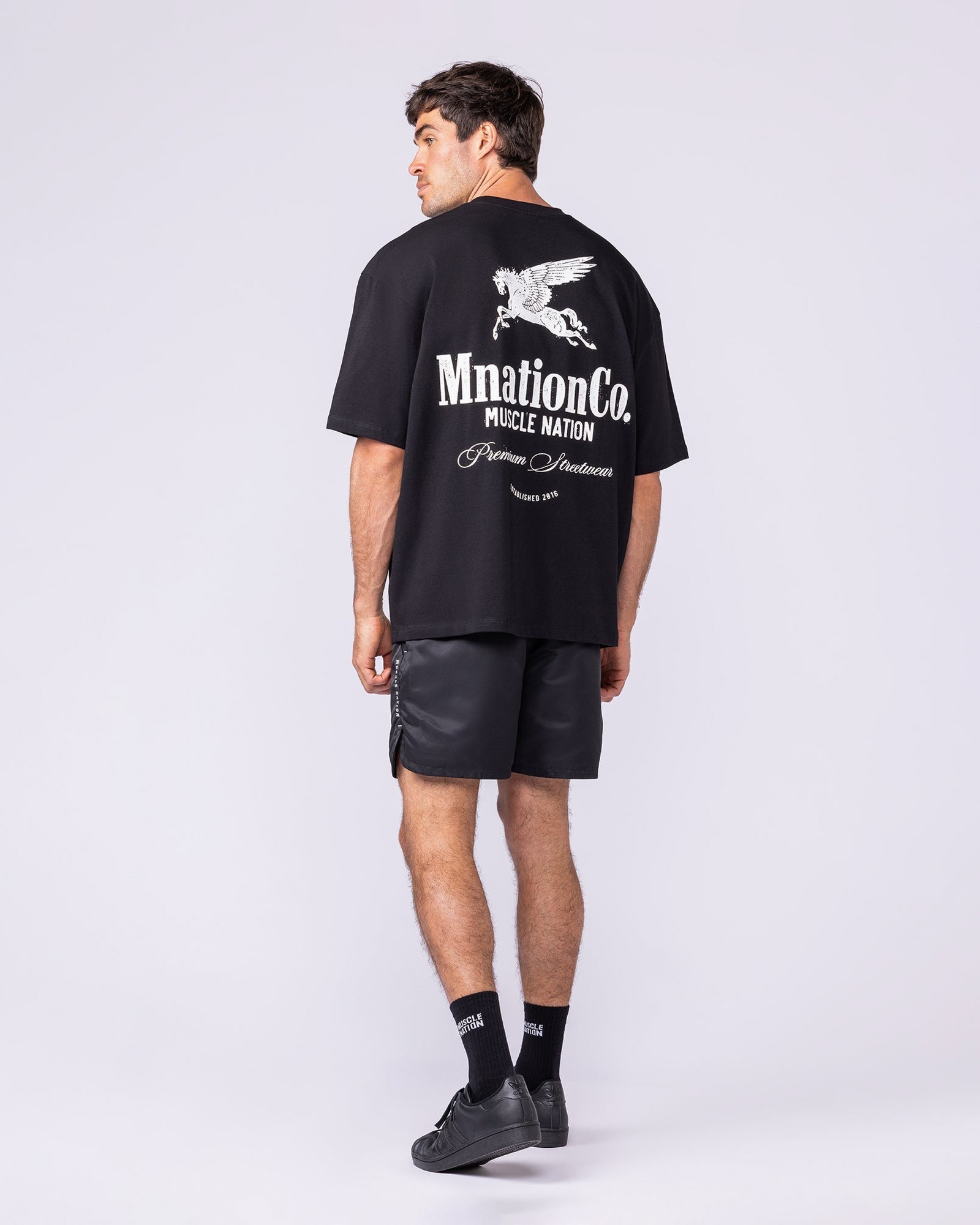 Pegasus Oversized Tee - Black