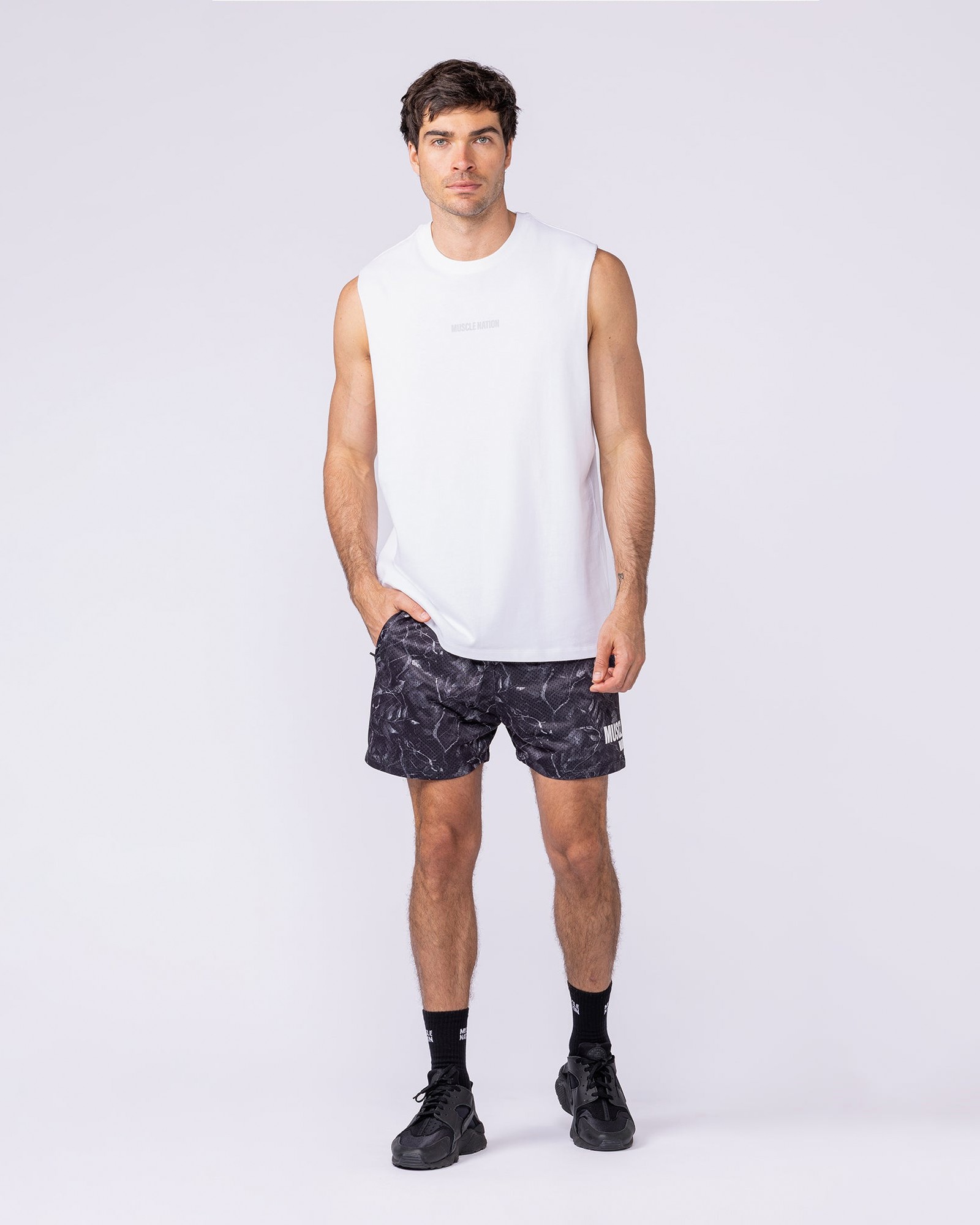 Training Drop Arm Tank - White