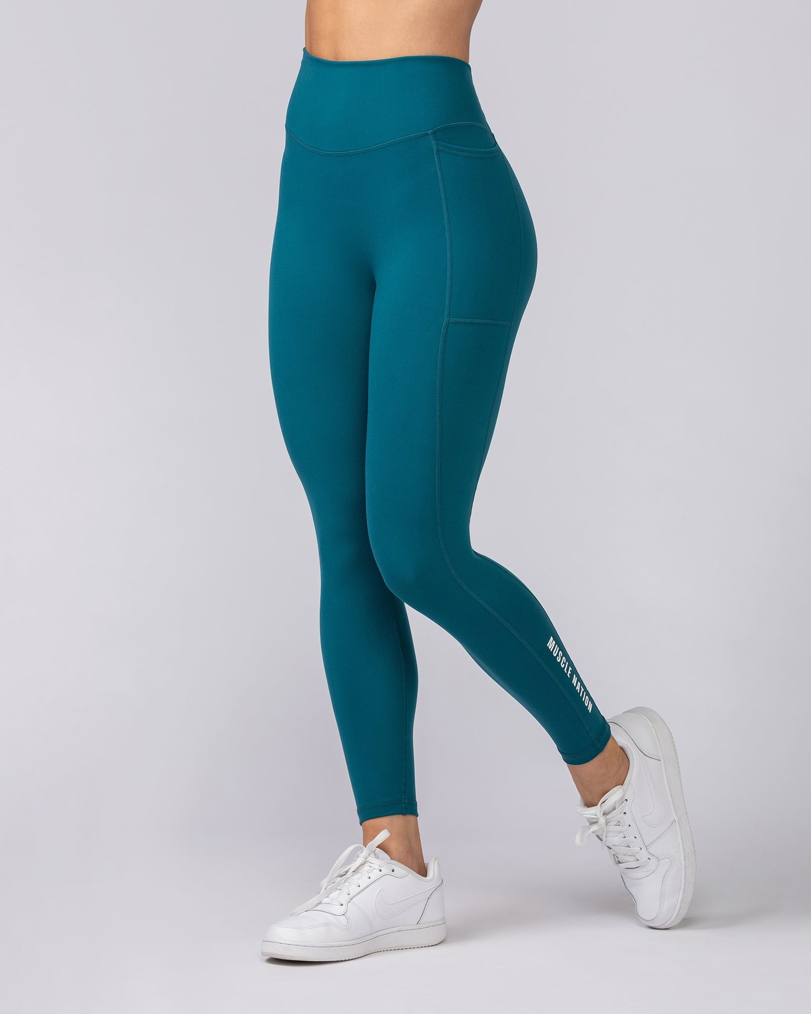 Everyday Pocket Ankle Length Leggings - Deep Teal