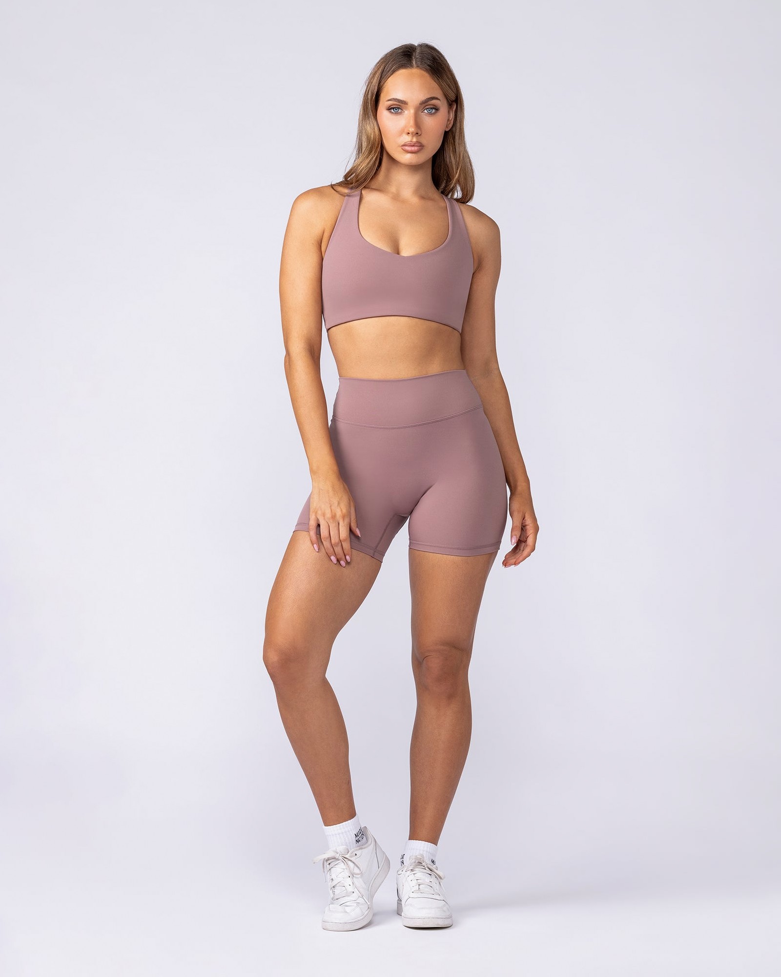 Liberty High Rise Midway Shorts - Mocha Berry