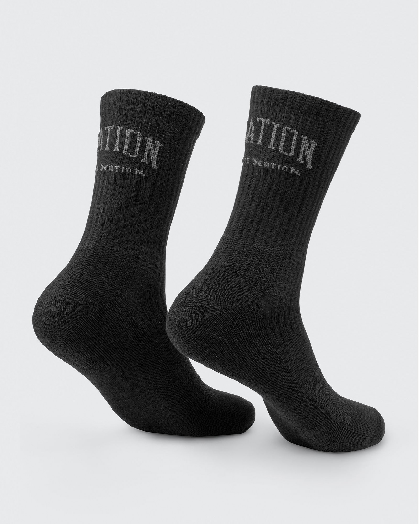 Mens Varsity Crew Sock (2x Pack) - Black
