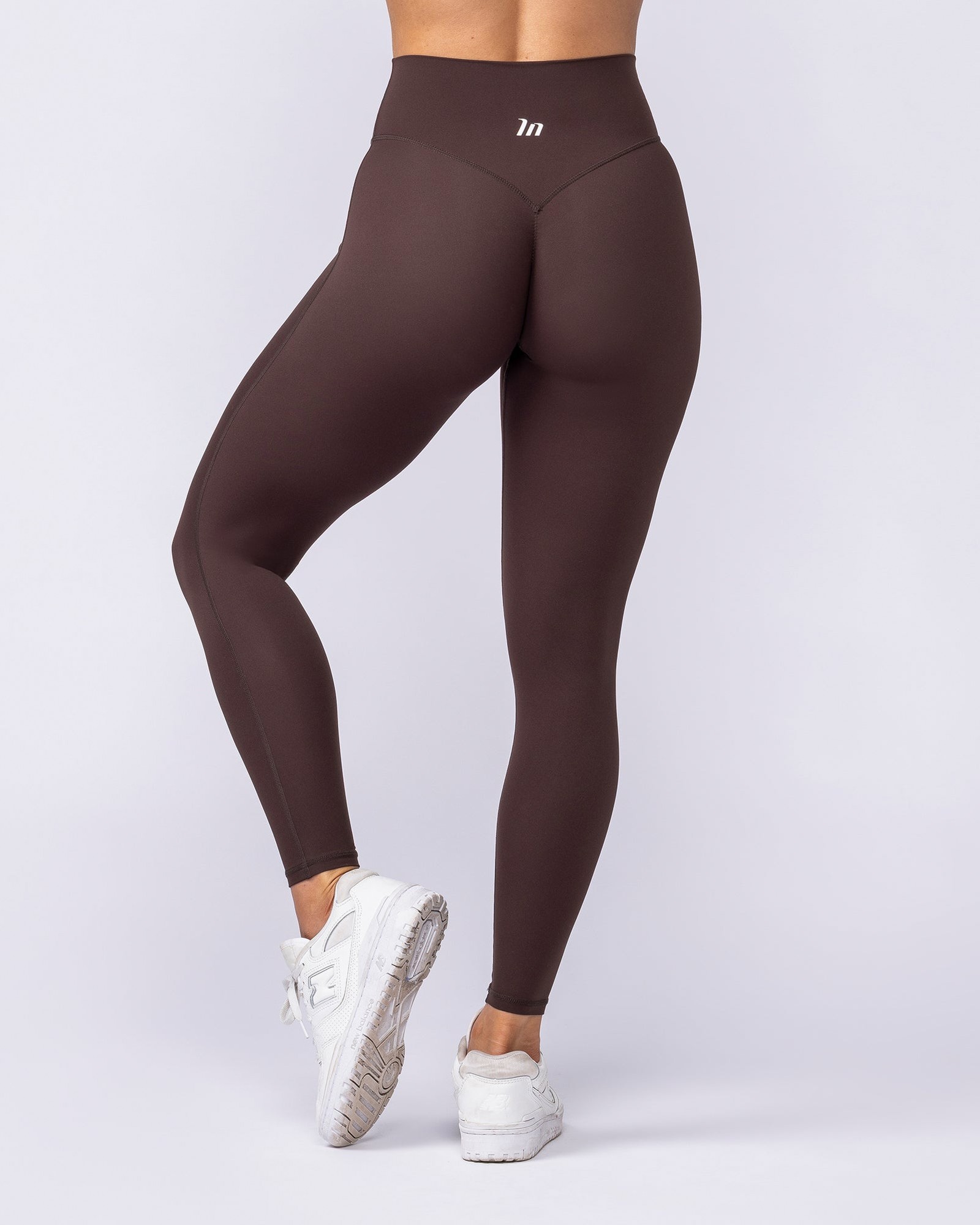Aura Peachy Invisible Scrunch Ankle Leggings - Cocoa