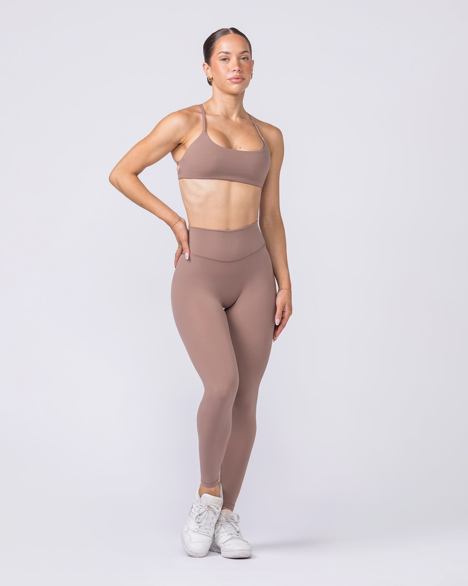 Liberty High Rise Ankle Length Leggings - Cookie
