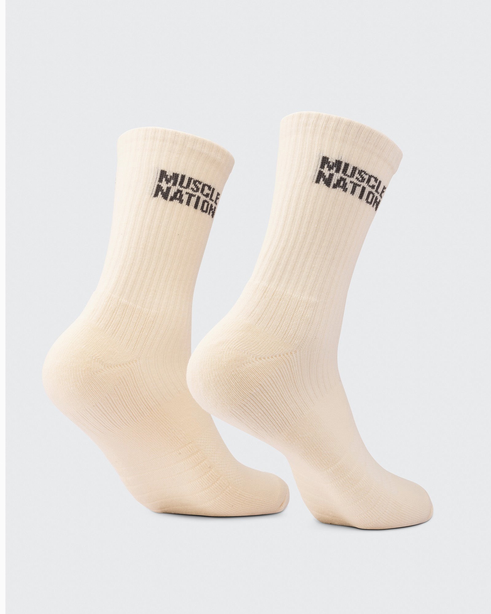 Mens Essential Crew Socks (2x Pack) - Charcoal / Dew