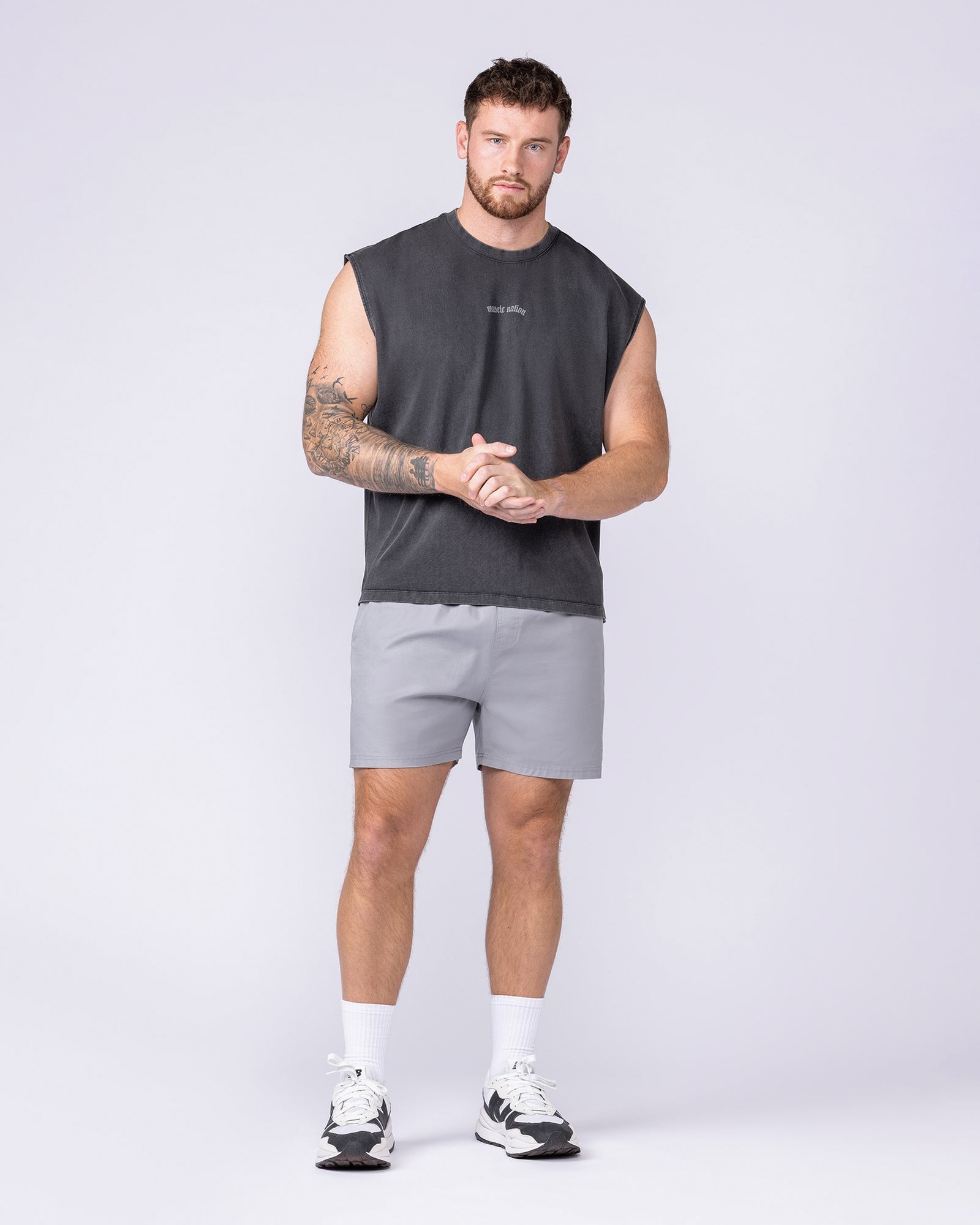 Lifting Club Vintage Boxy Muscle Tank - Washed Black