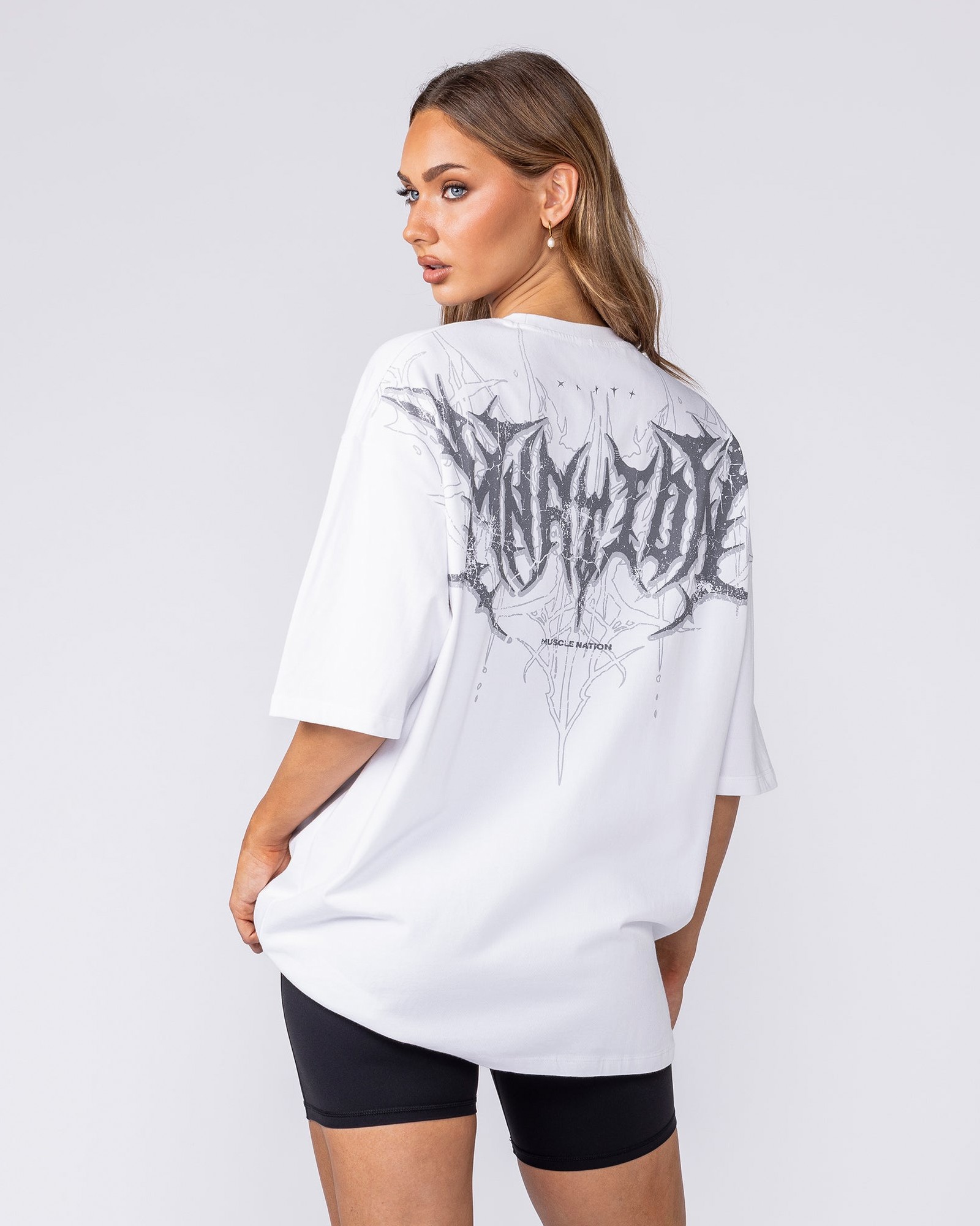 Gothic Oversized Tee - White