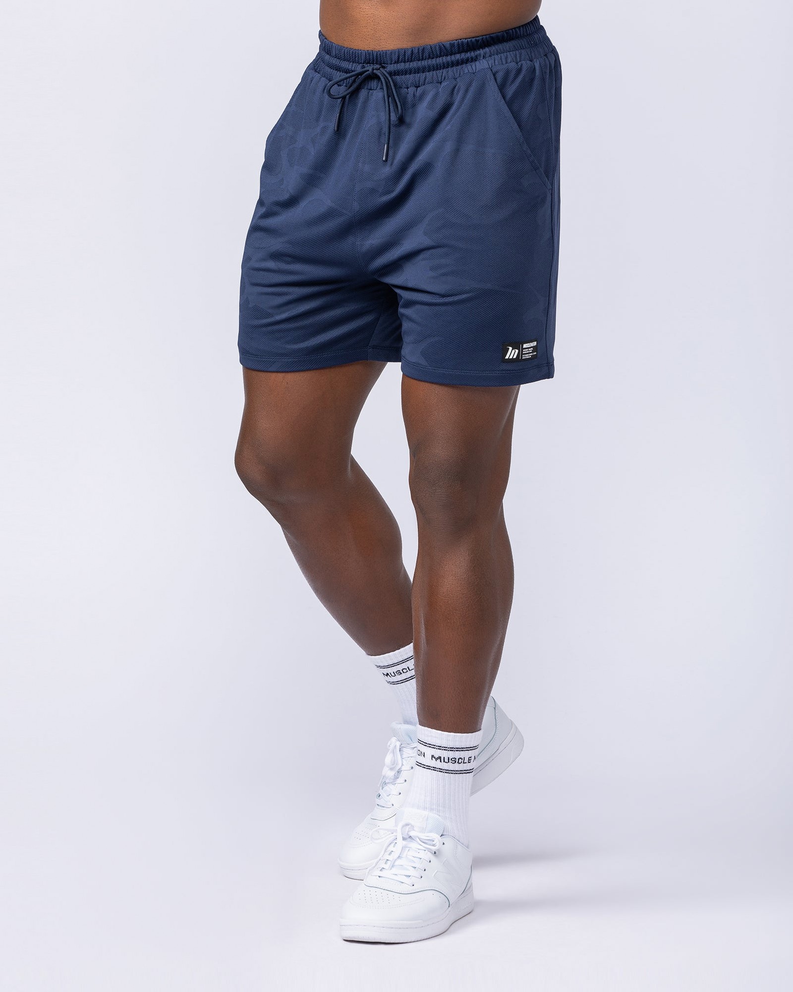 Tech Camo Lay Up 5" Shorts - Navy Camo