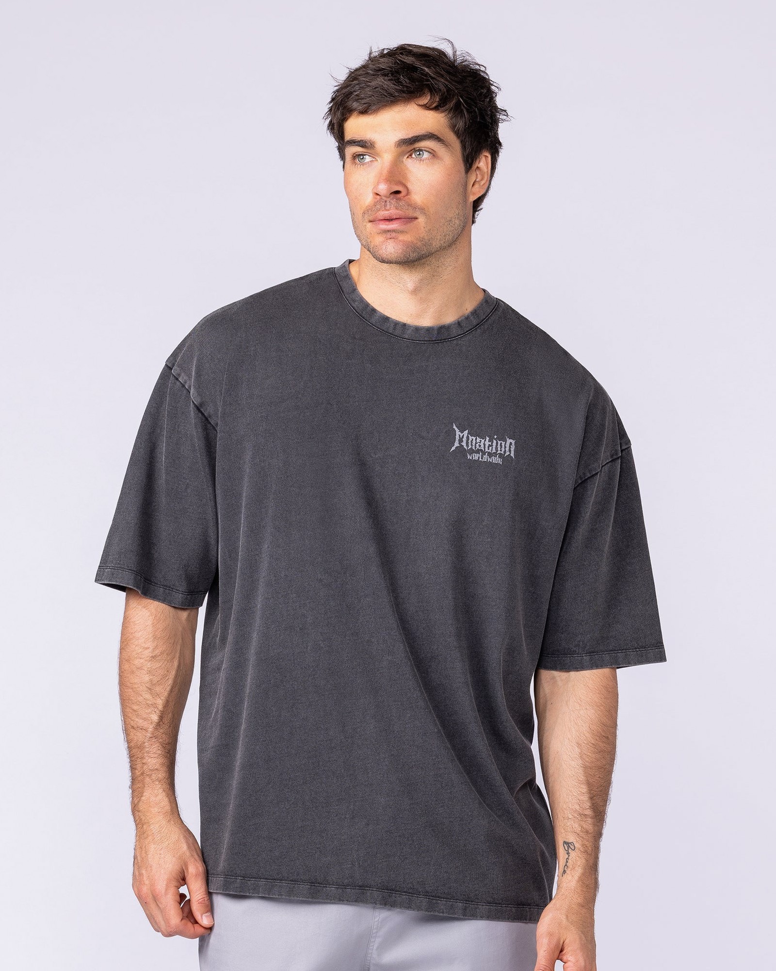 Metal Oversized Vintage Tee - Washed Black