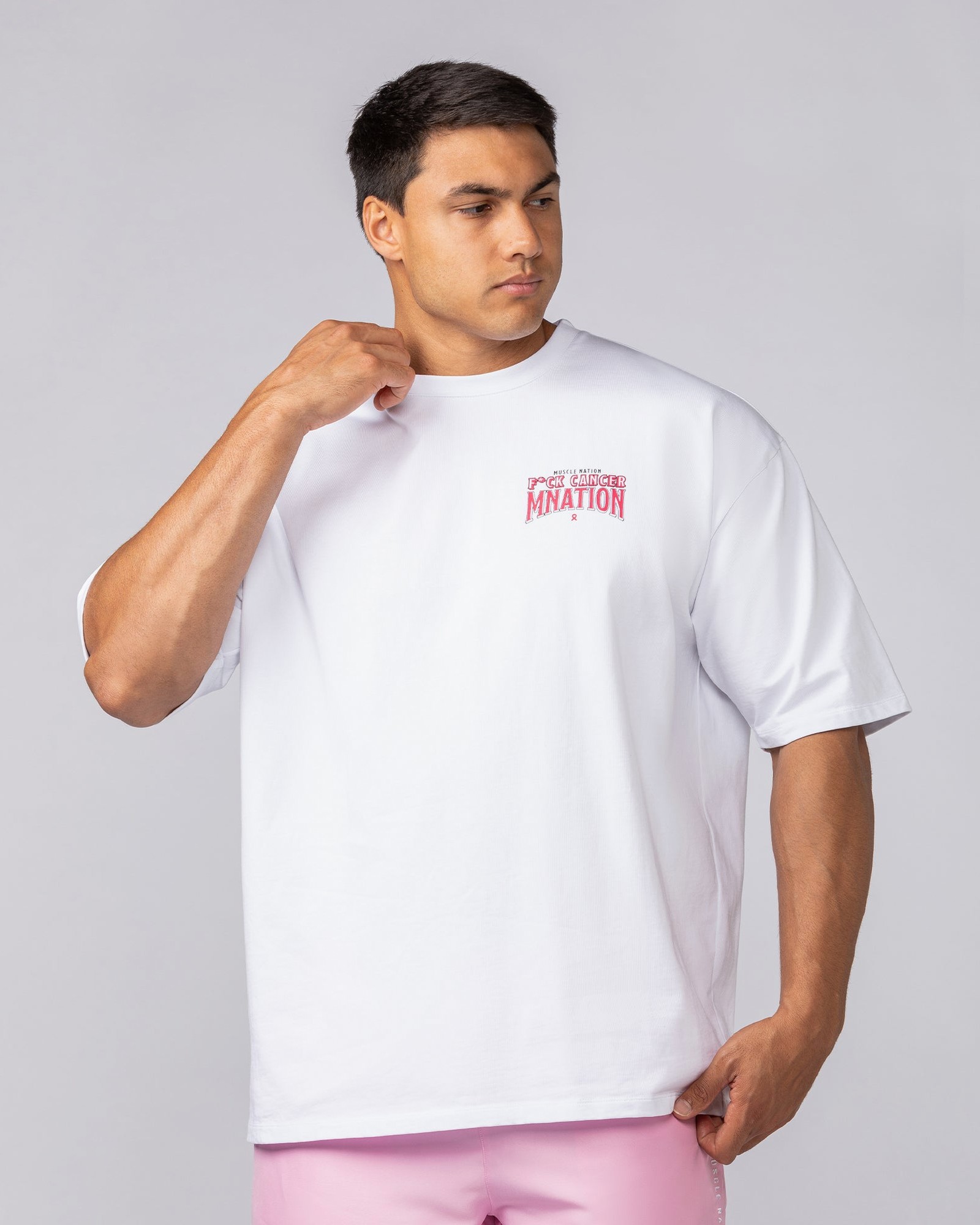 F*ck Cancer Oversized Tee - White