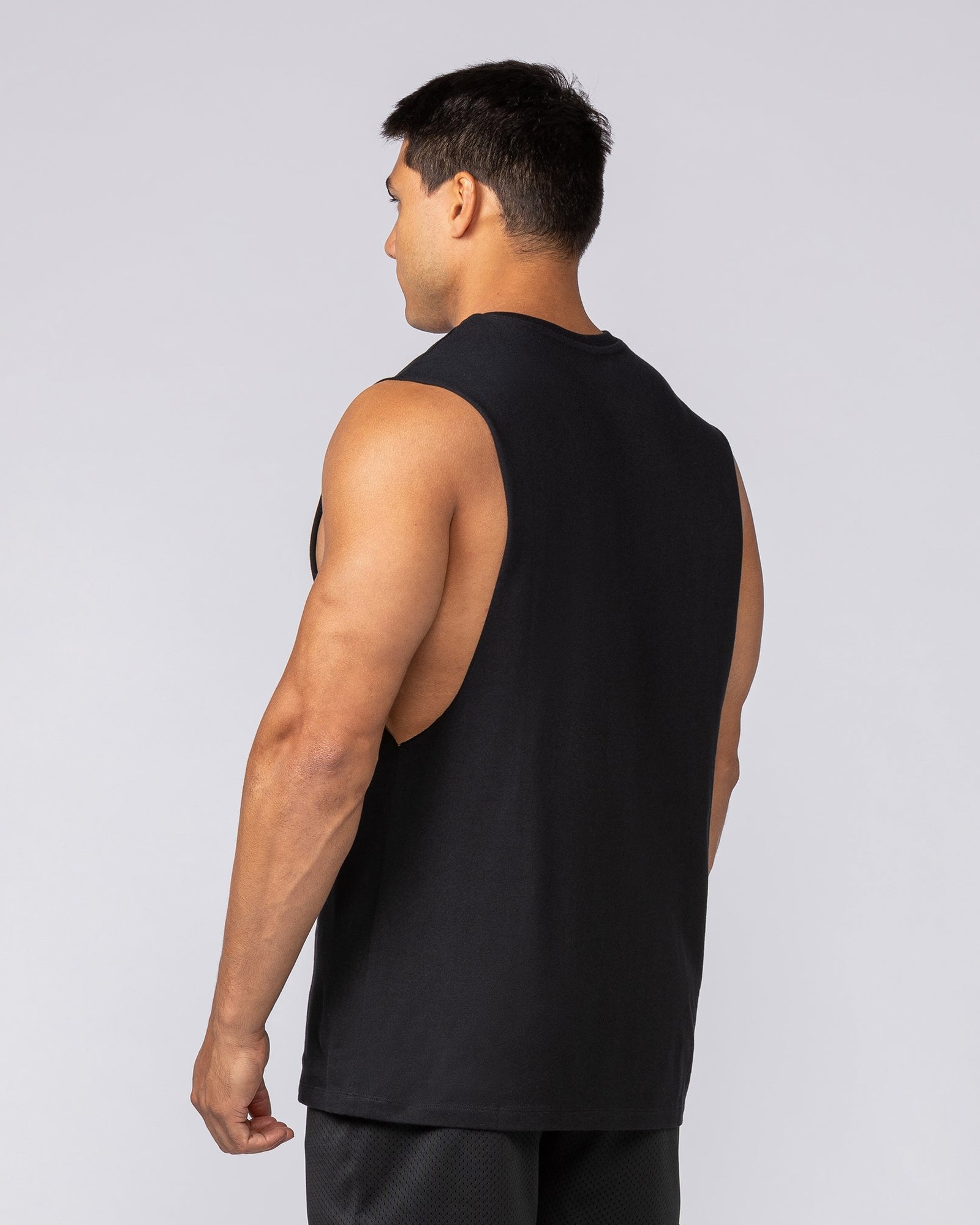 Varsity Training Drop Arm Tank - Black