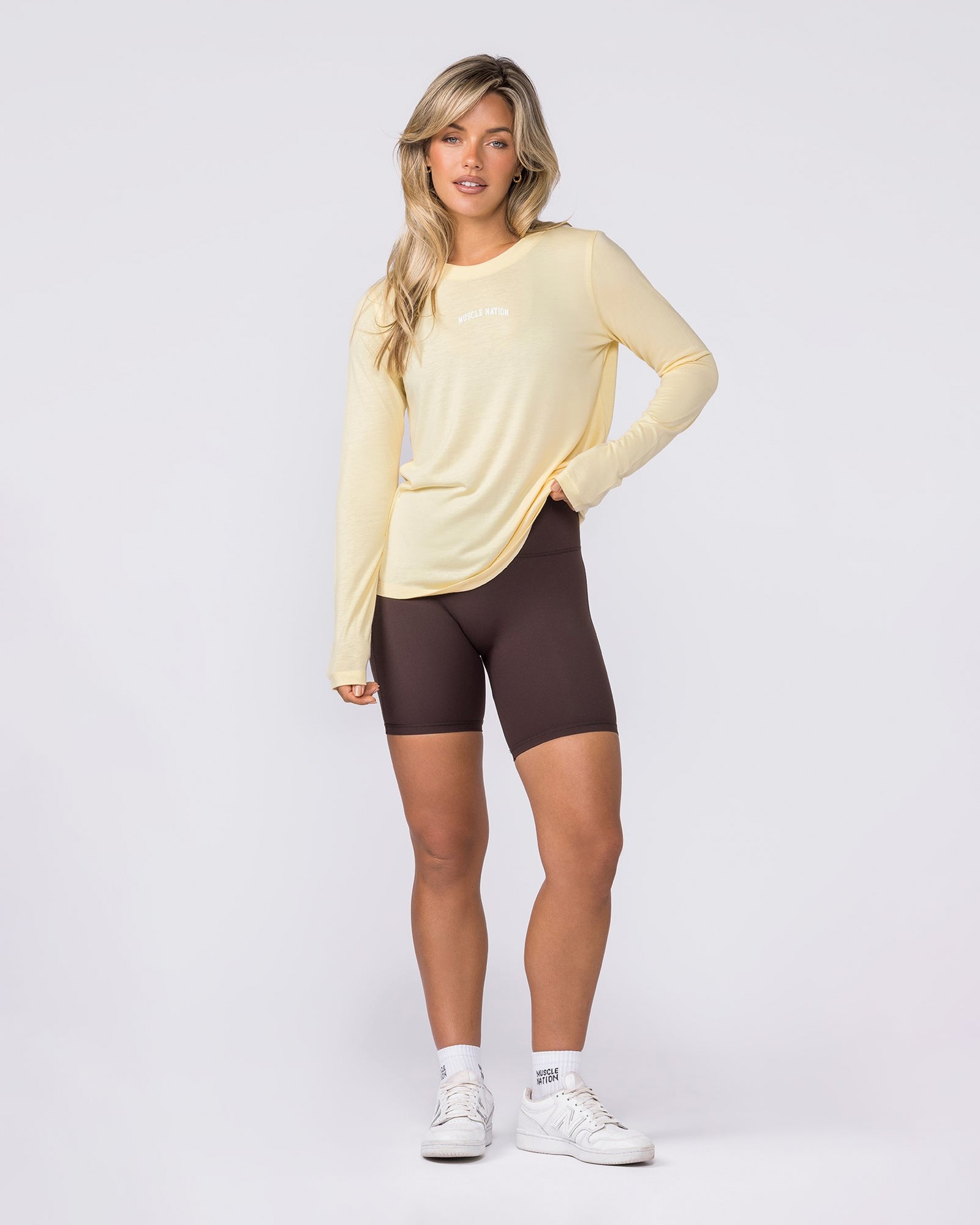 Routine Long Sleeve Top - Panna Cotta