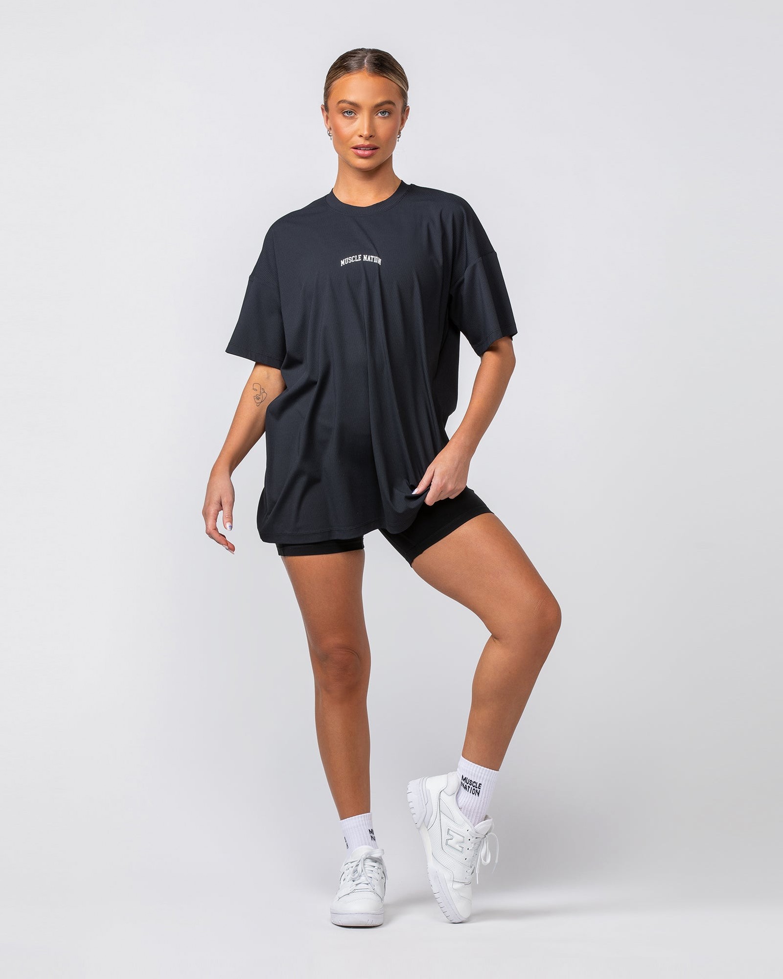Relaxed Rib Training Tee - Black