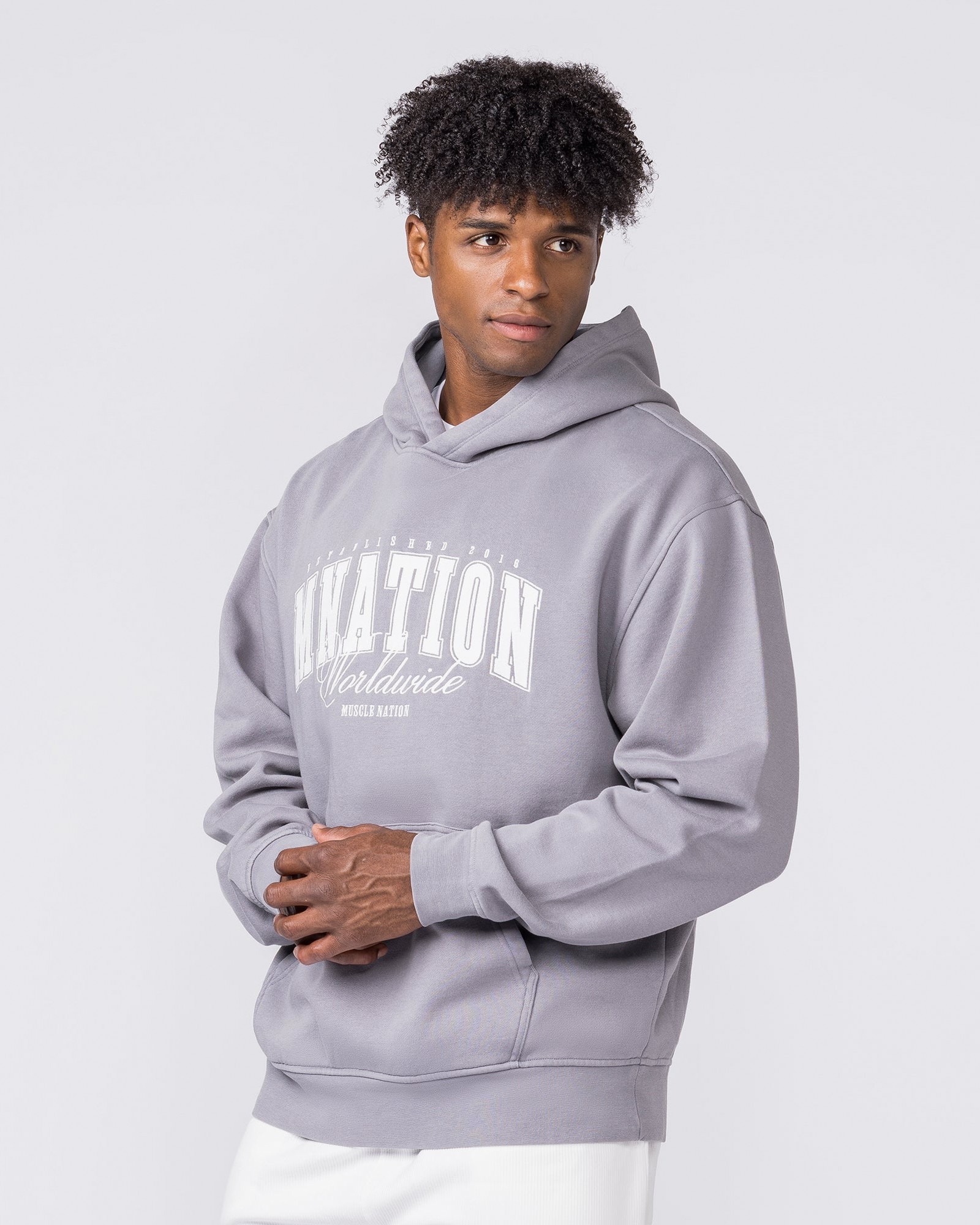 Worldclass Oversized Hoodie - Washed Cement