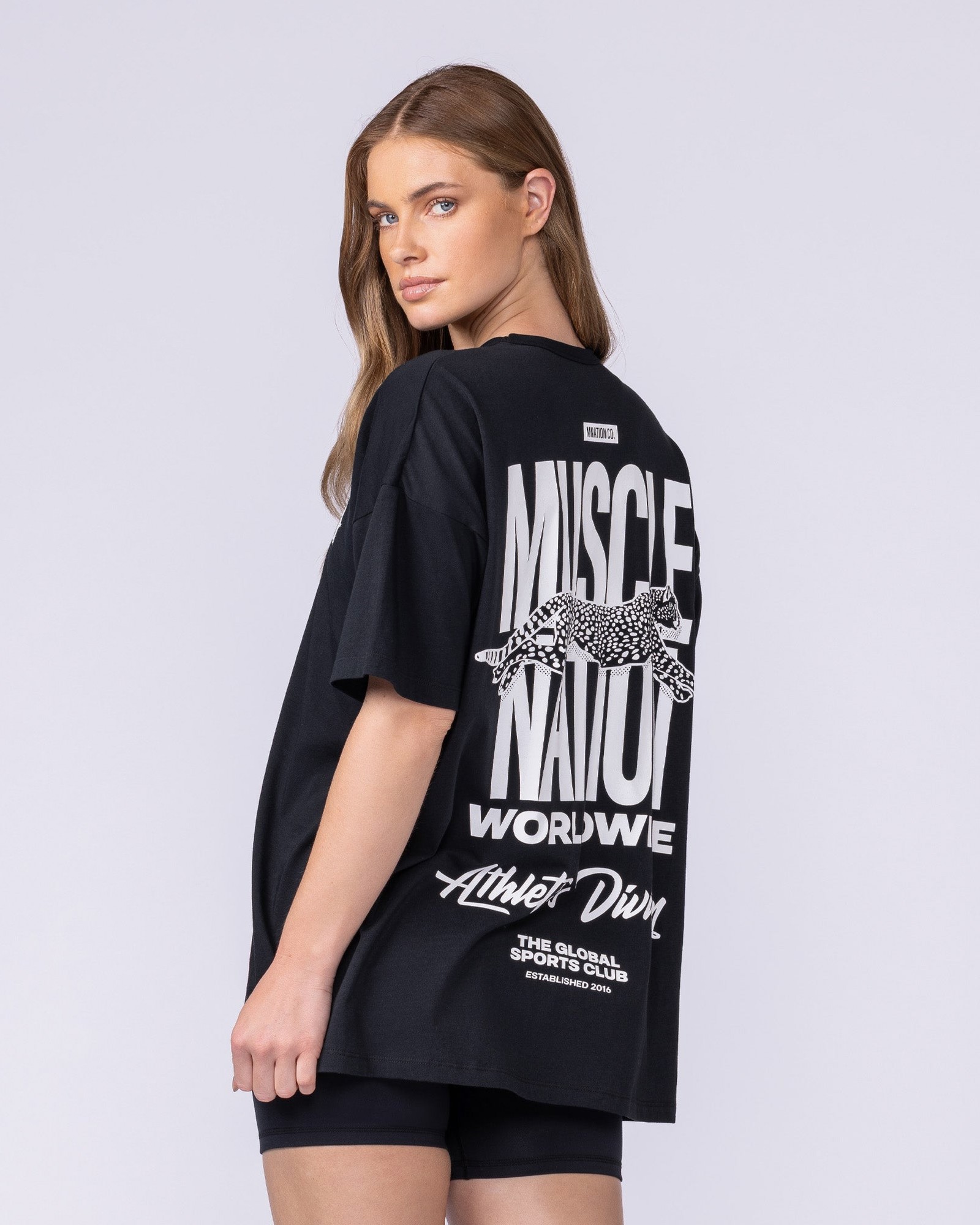 Pounce Oversized Tee - Black