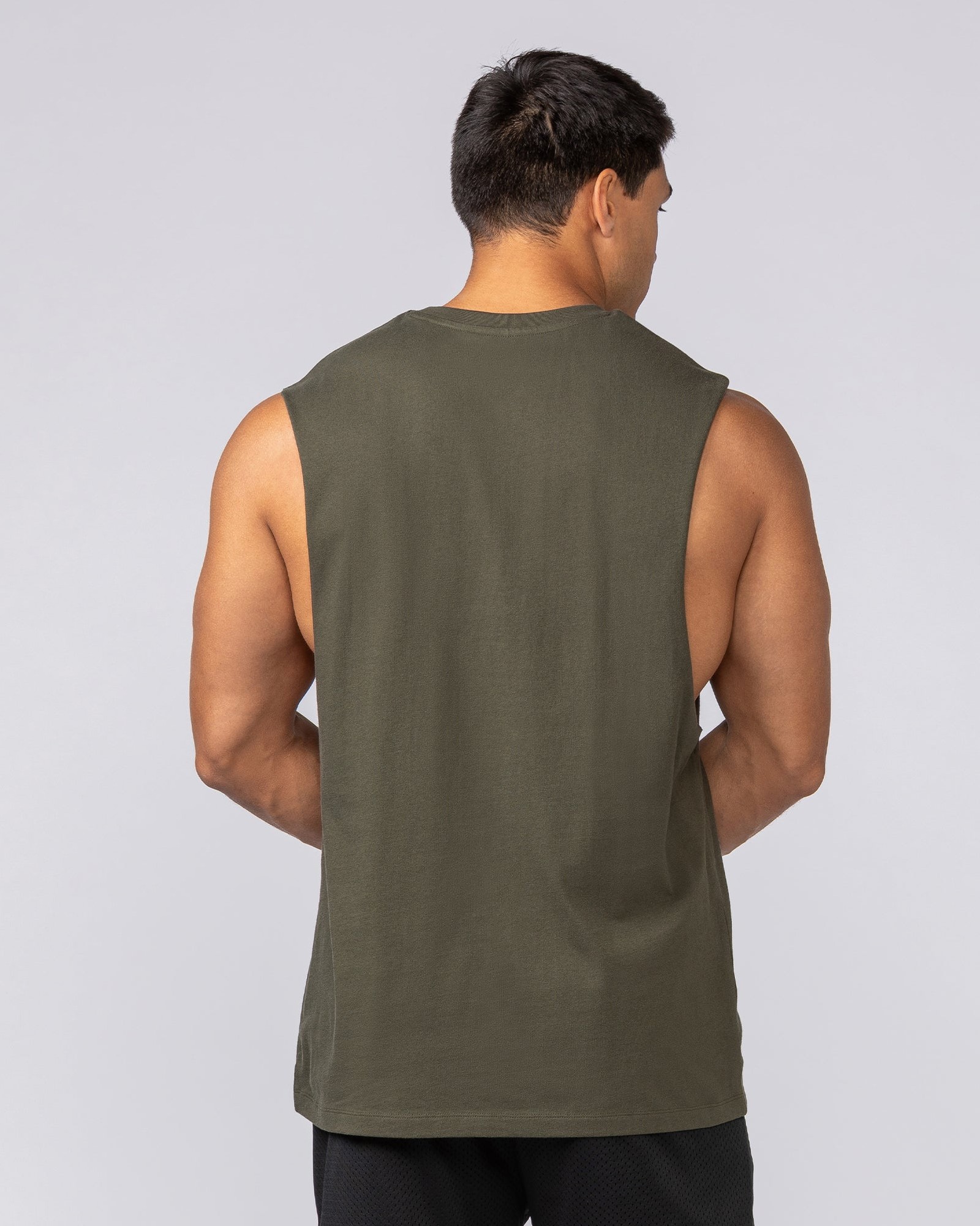 Varsity Training Drop Arm Tank - Dark Khaki