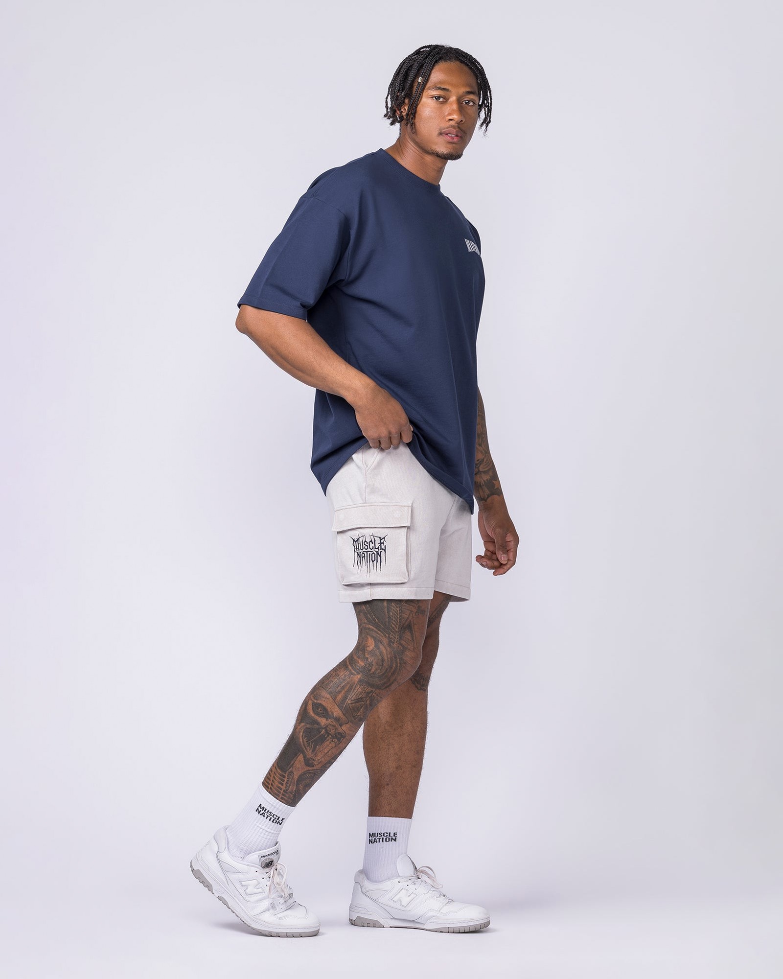 Off Duty Oversized Tee - Navy