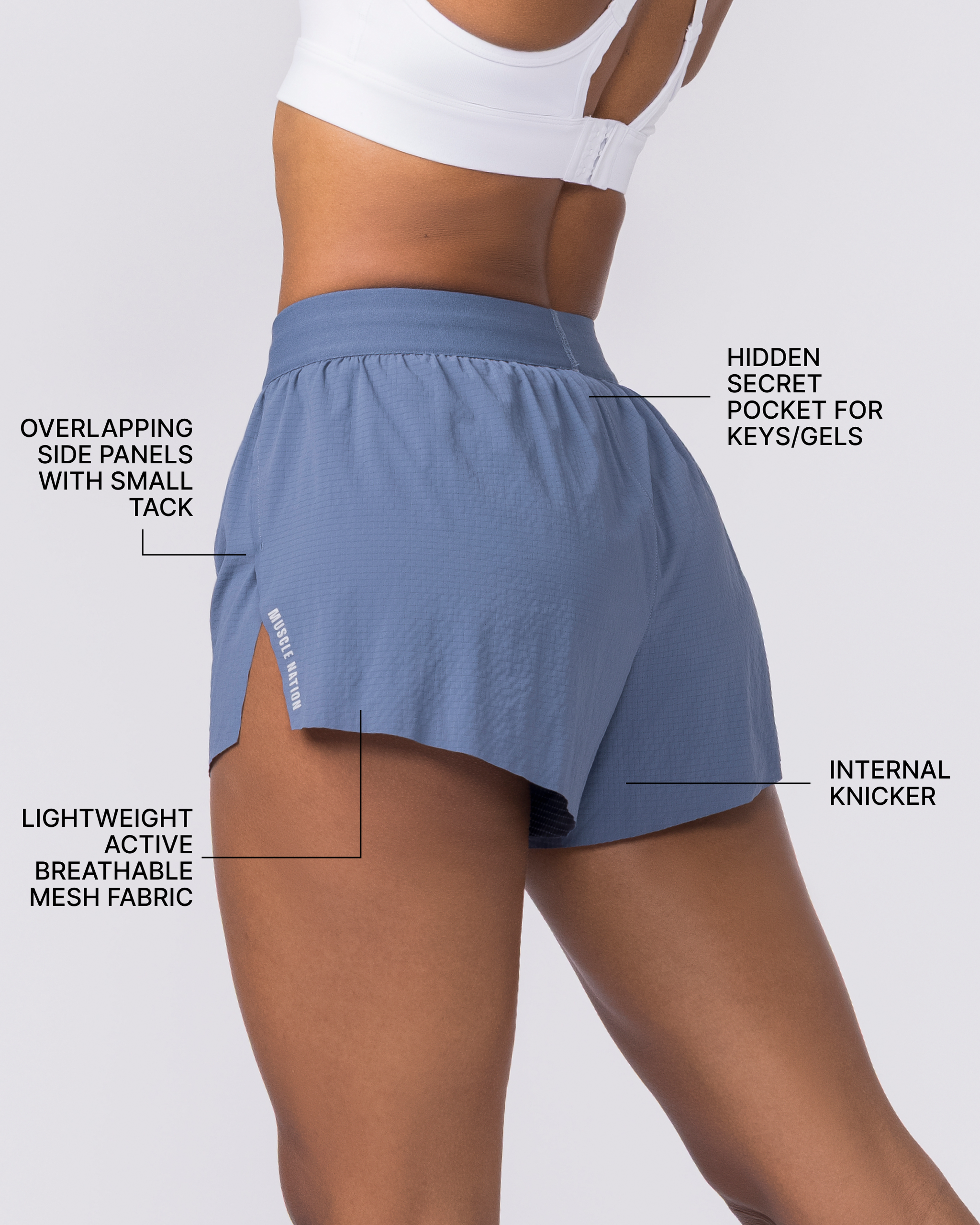 Tempo 3" Run Shorts - Arctic