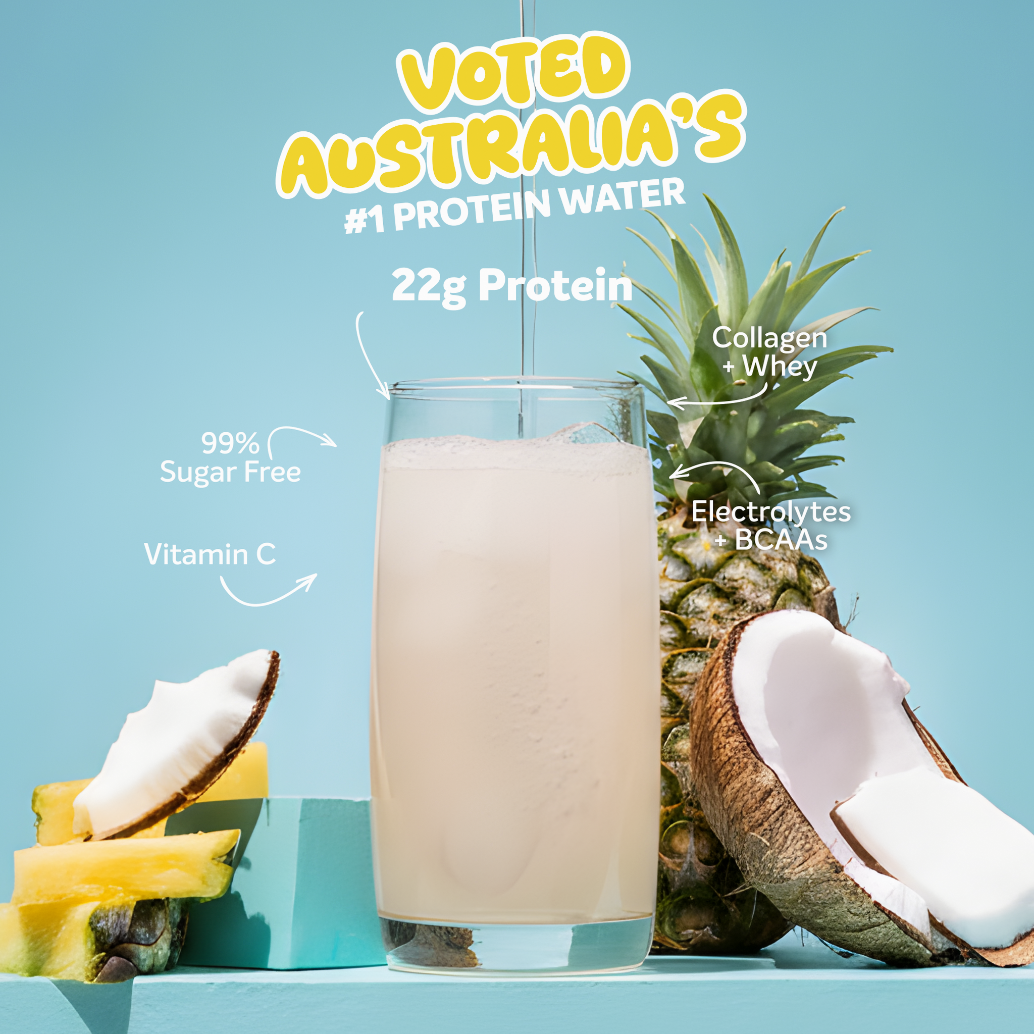 PROTEIN WATER - Coconut Pineapple - 25 serves