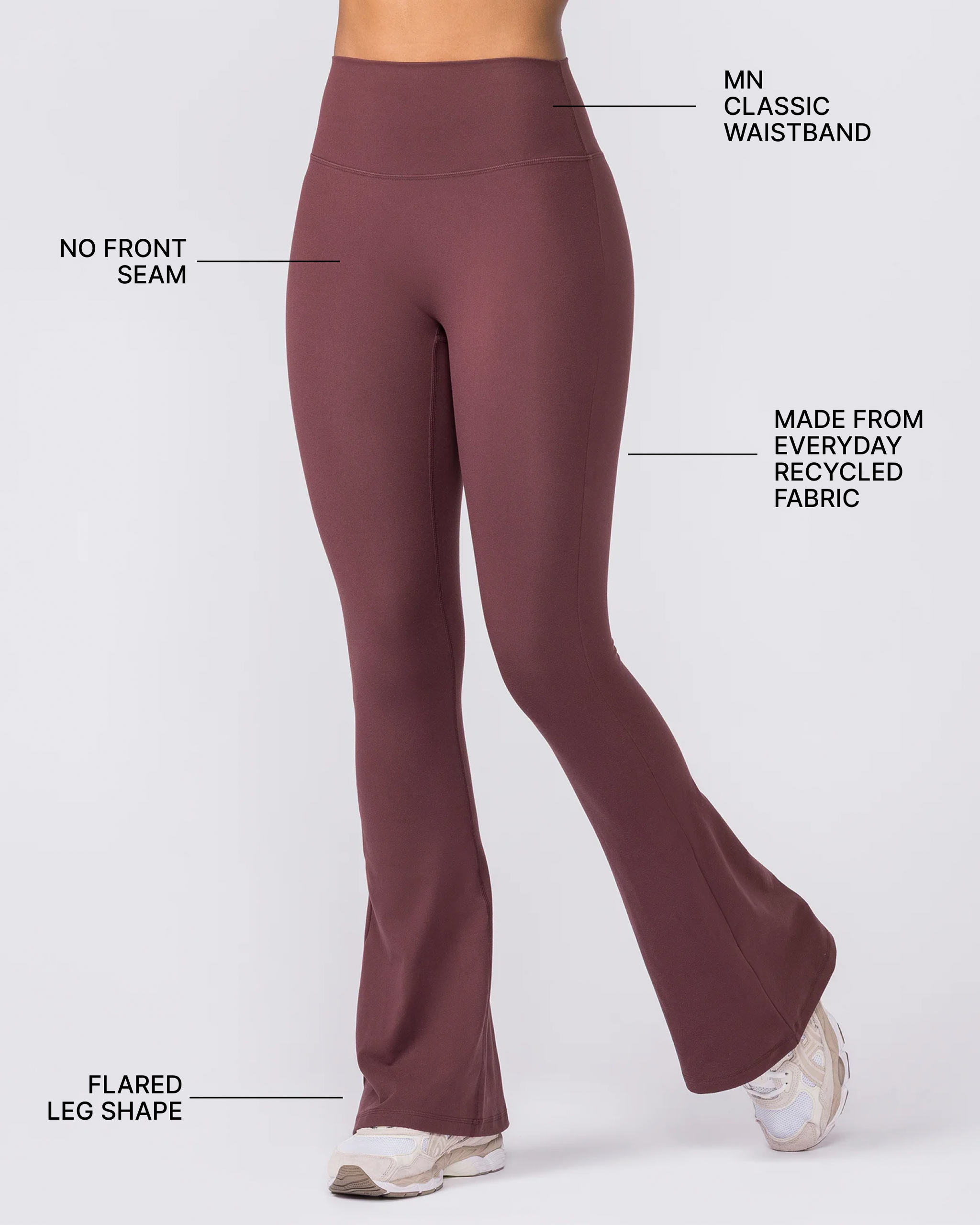 Zero Rise Everyday Flare Leggings - Rocky Road
