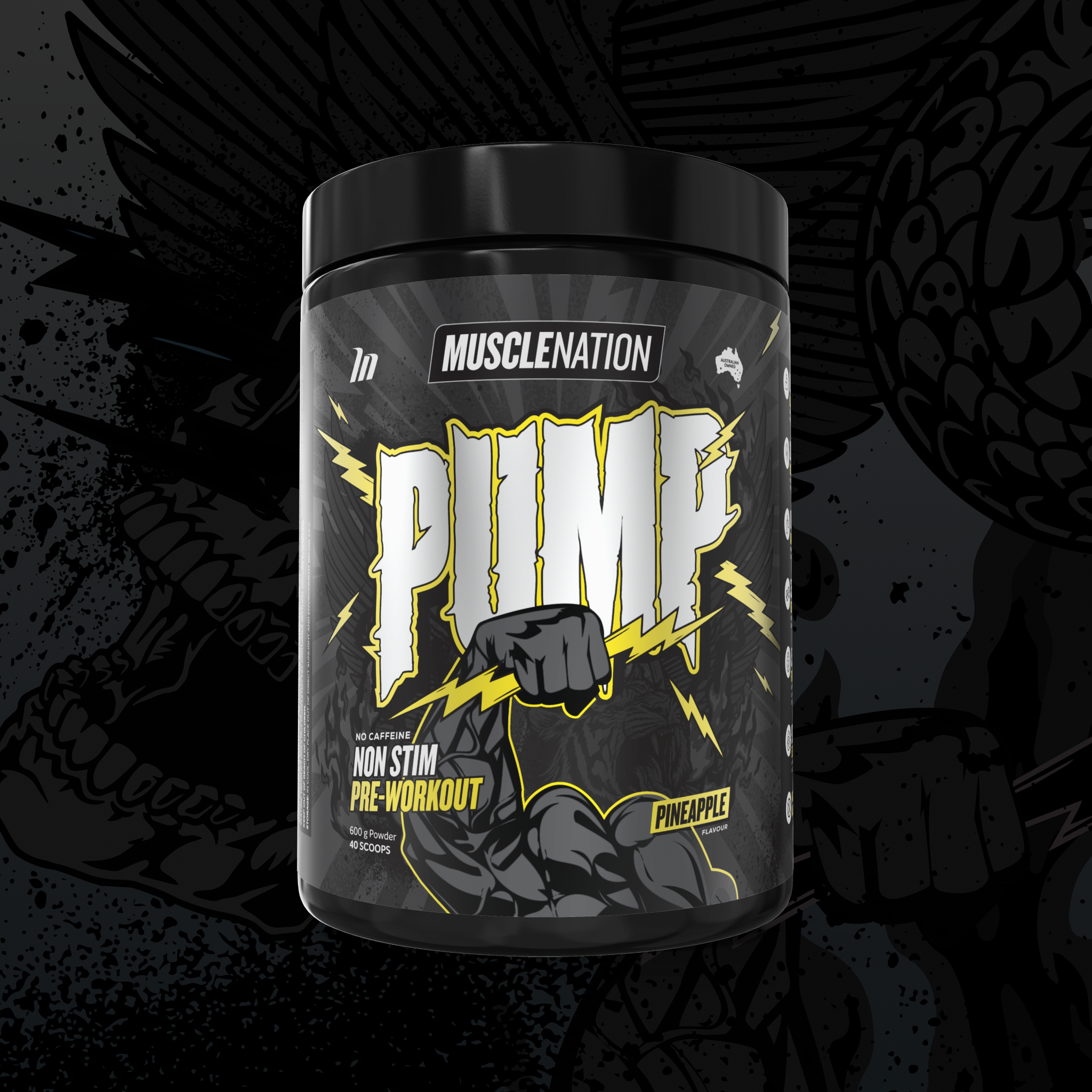 PUMP Pre-Workout Caffeine Free - Pineapple - 40 serves