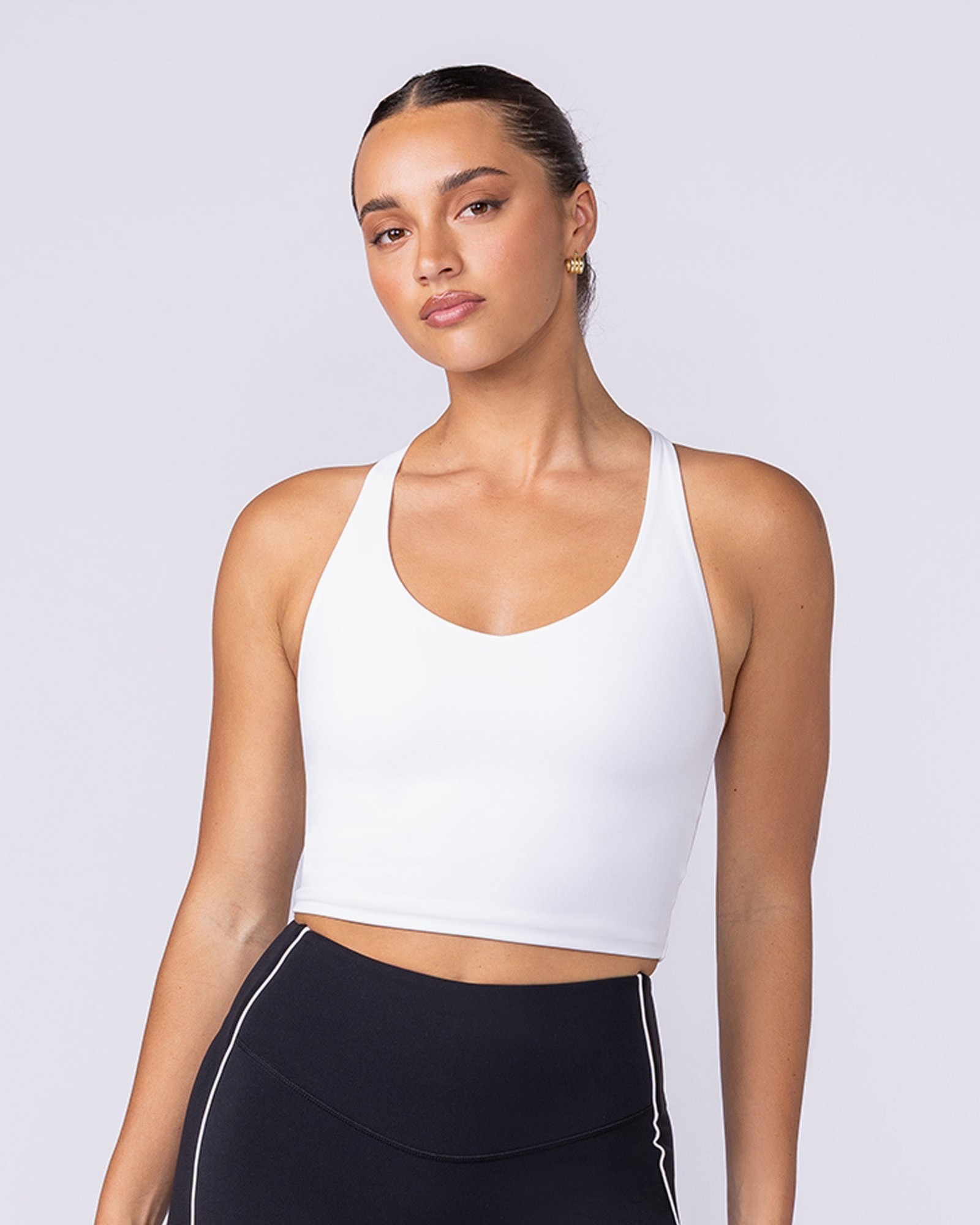 Active Form Cropped Tank - White