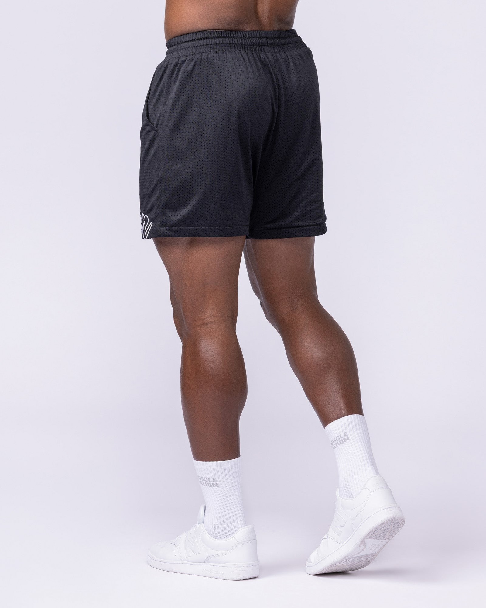 Script Lay Up 4" Shorts - Black