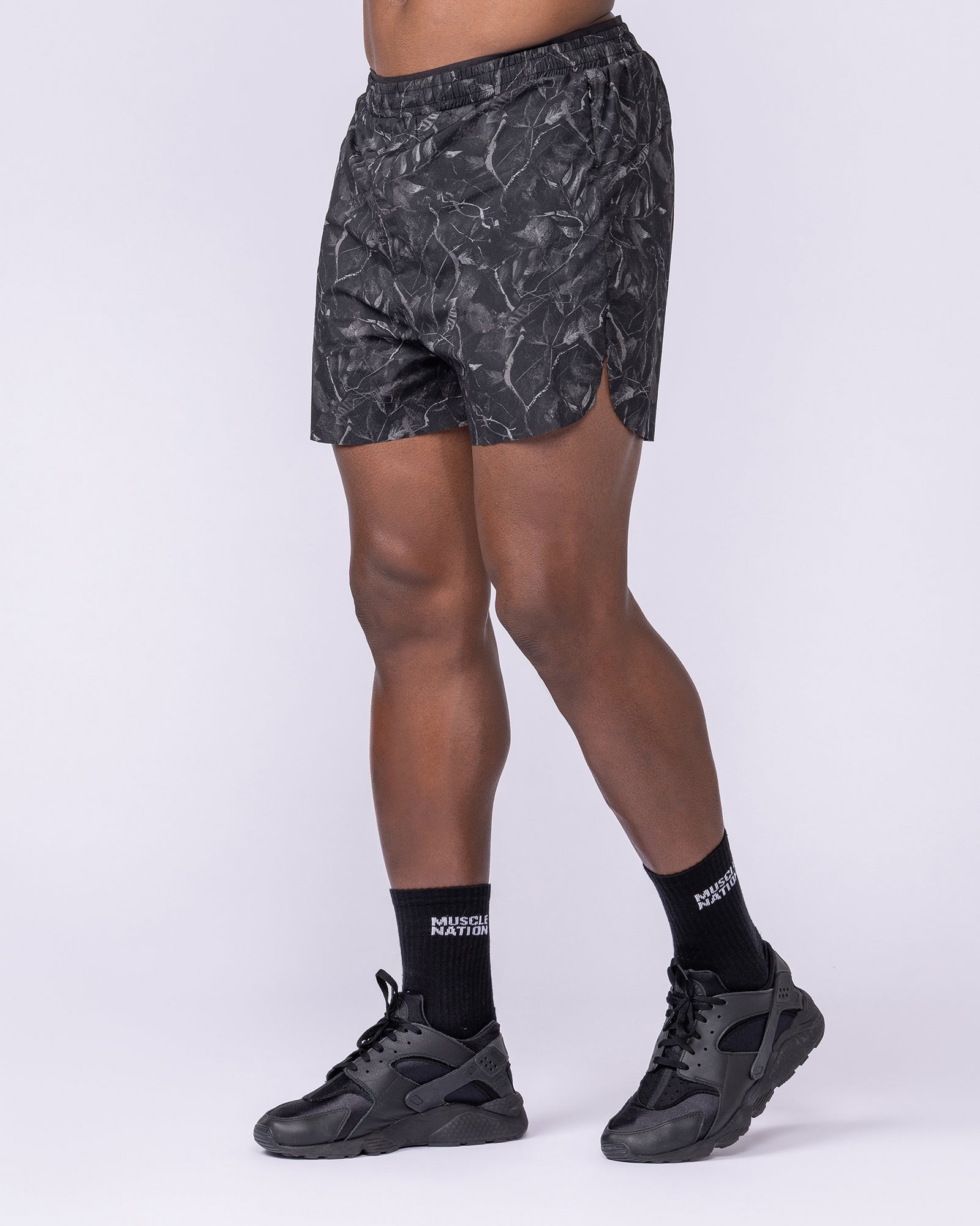 Compete 3" Run Shorts - Tree Camo Monochrome
