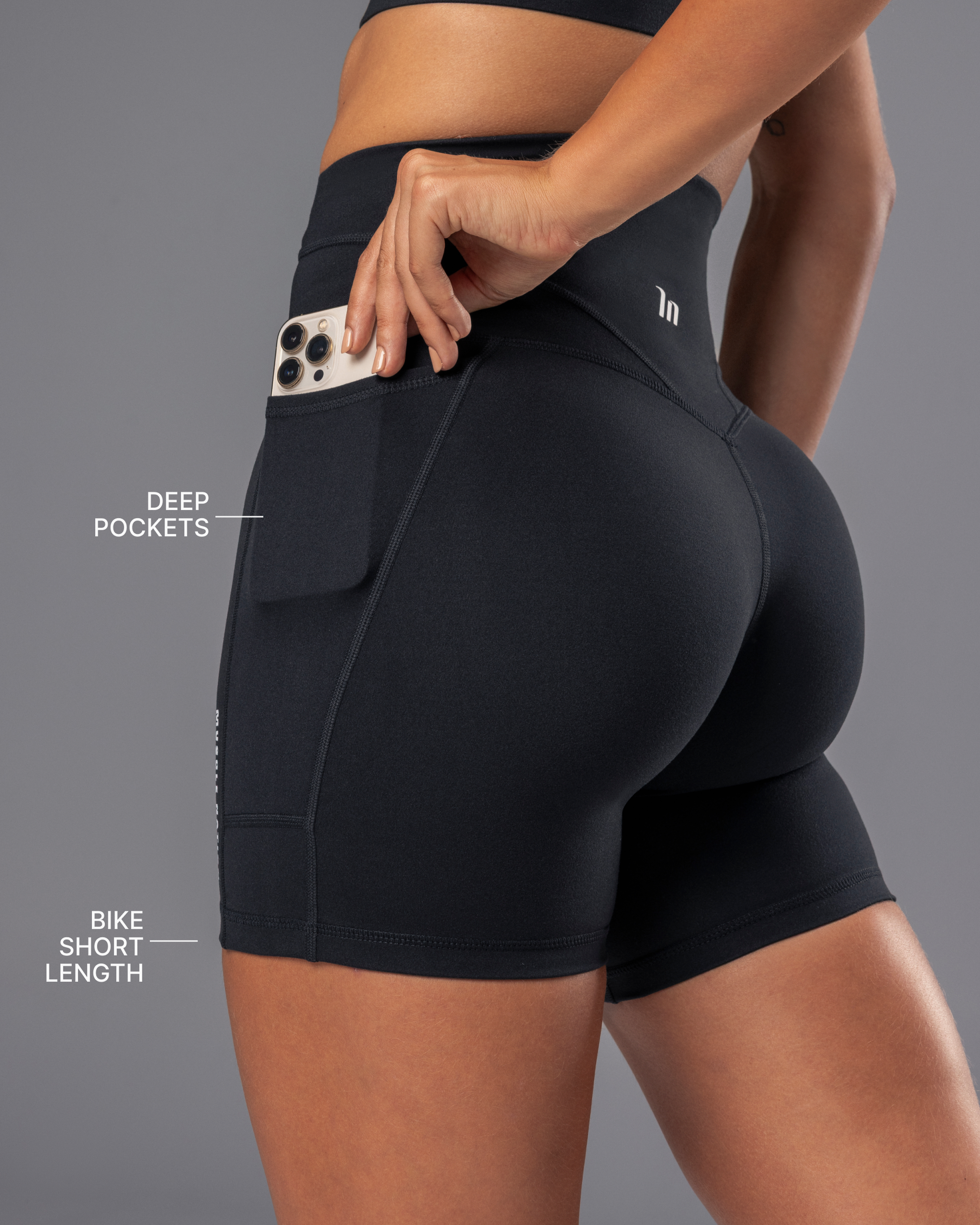 Unrivalled Everyday Pocket Bike Shorts - Black