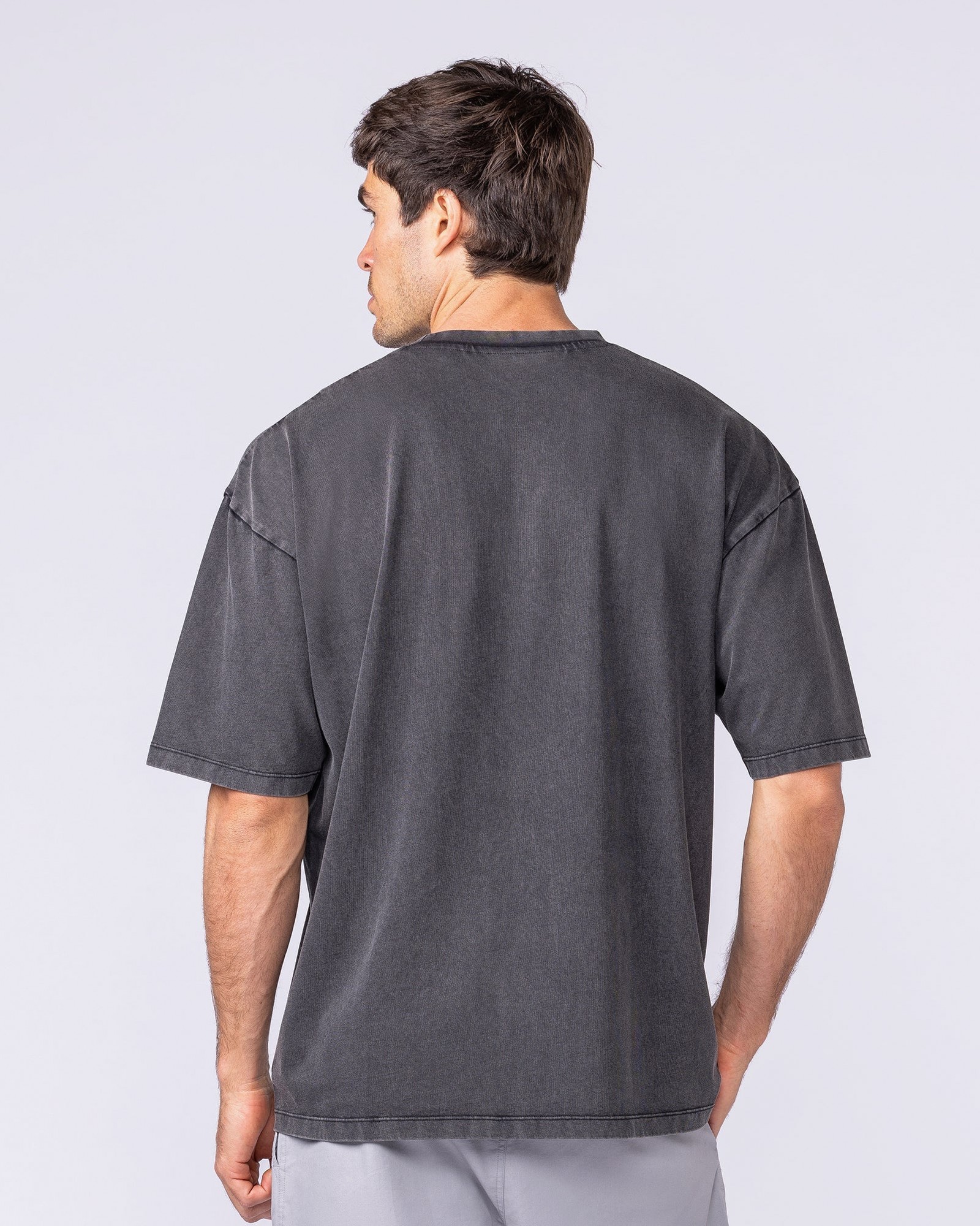 Spartan Oversized Vintage Tee - Washed Black