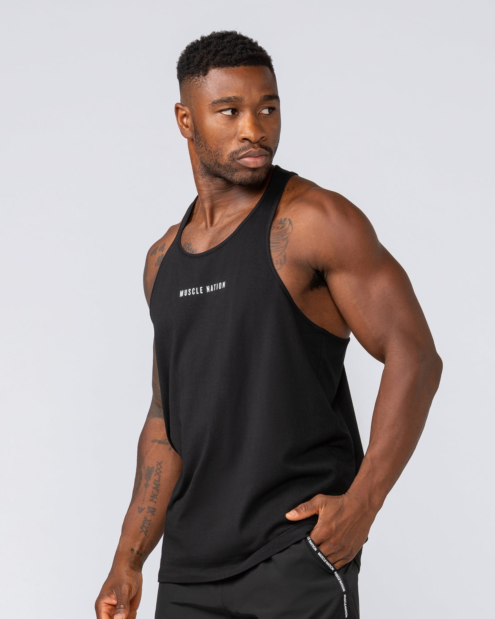 Infinite Y Back Singlet - Black