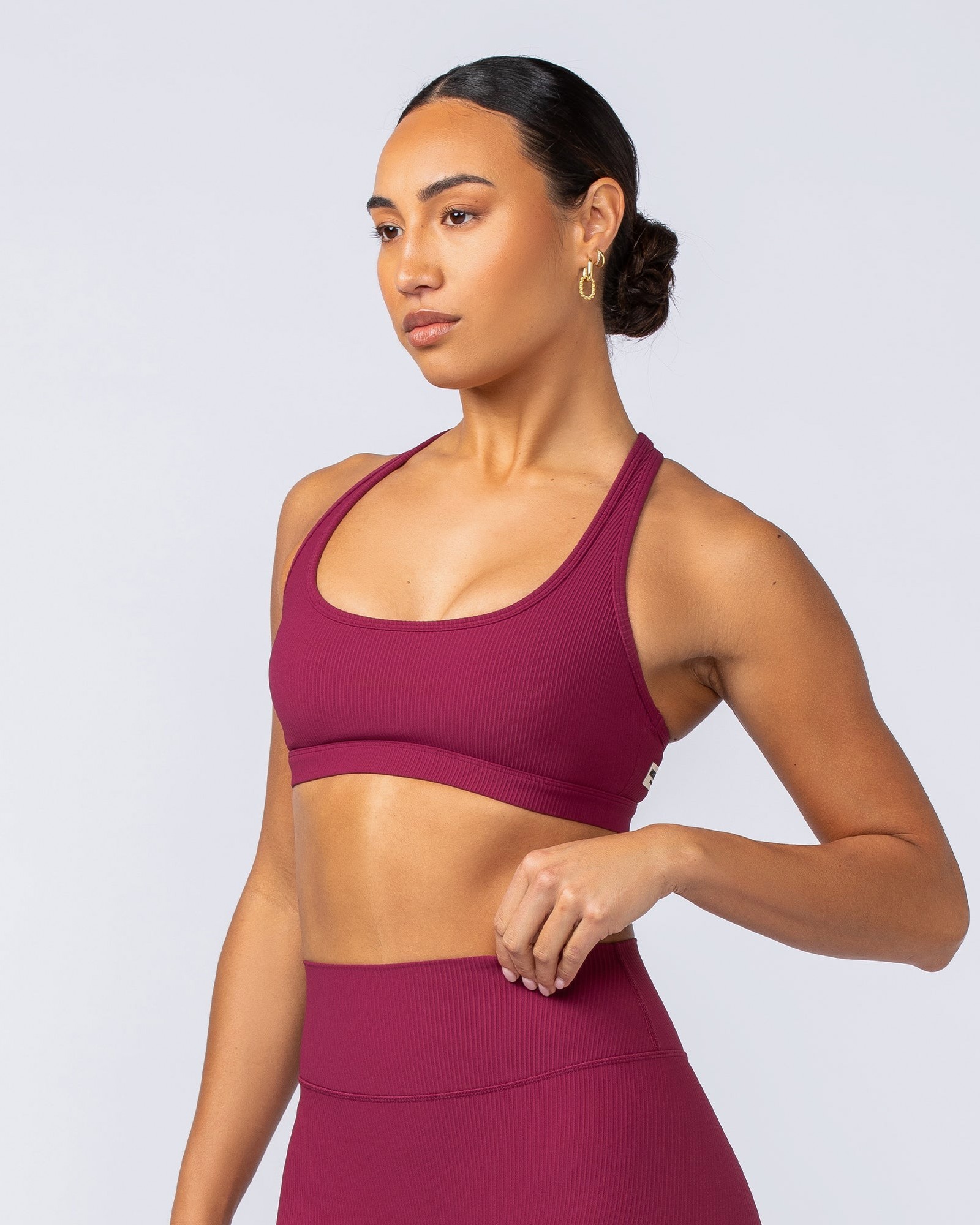 Drew Rib Bra - Rose Bud