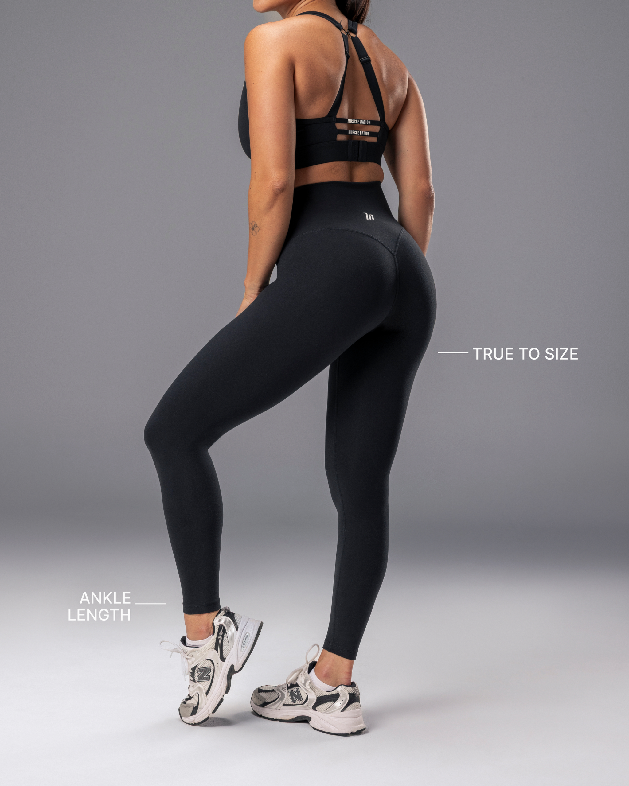 Unrivalled Bare Ankle Length Leggings - Black
