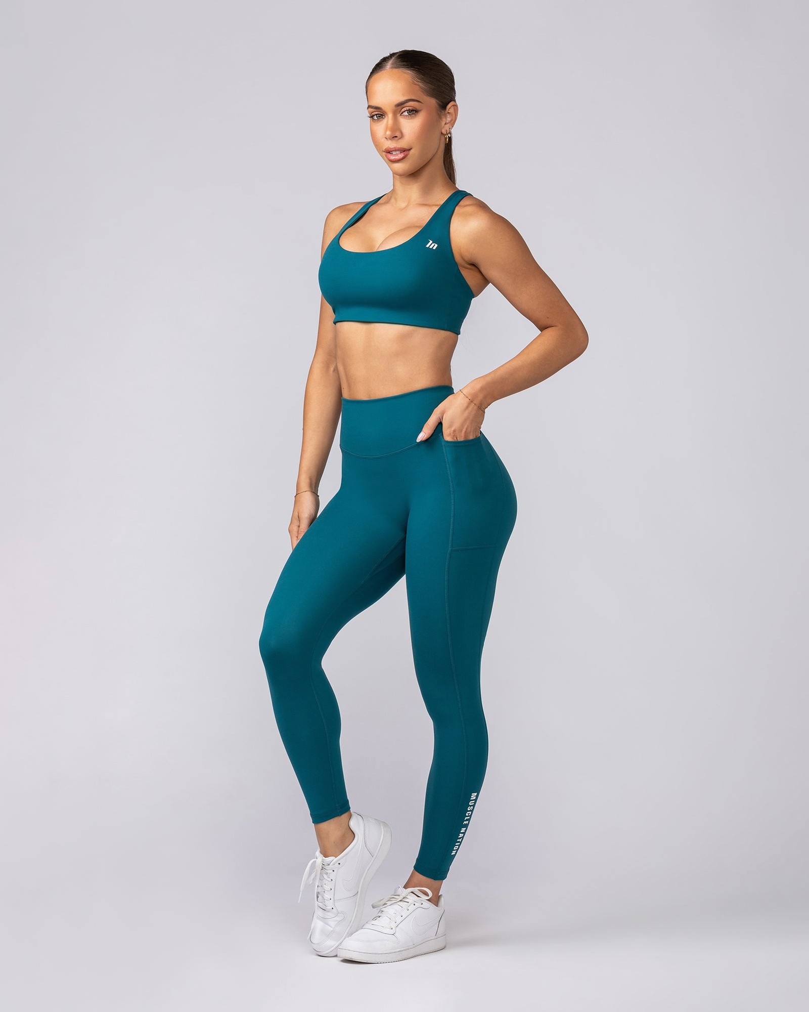 Everyday Pocket Ankle Length Leggings - Deep Teal