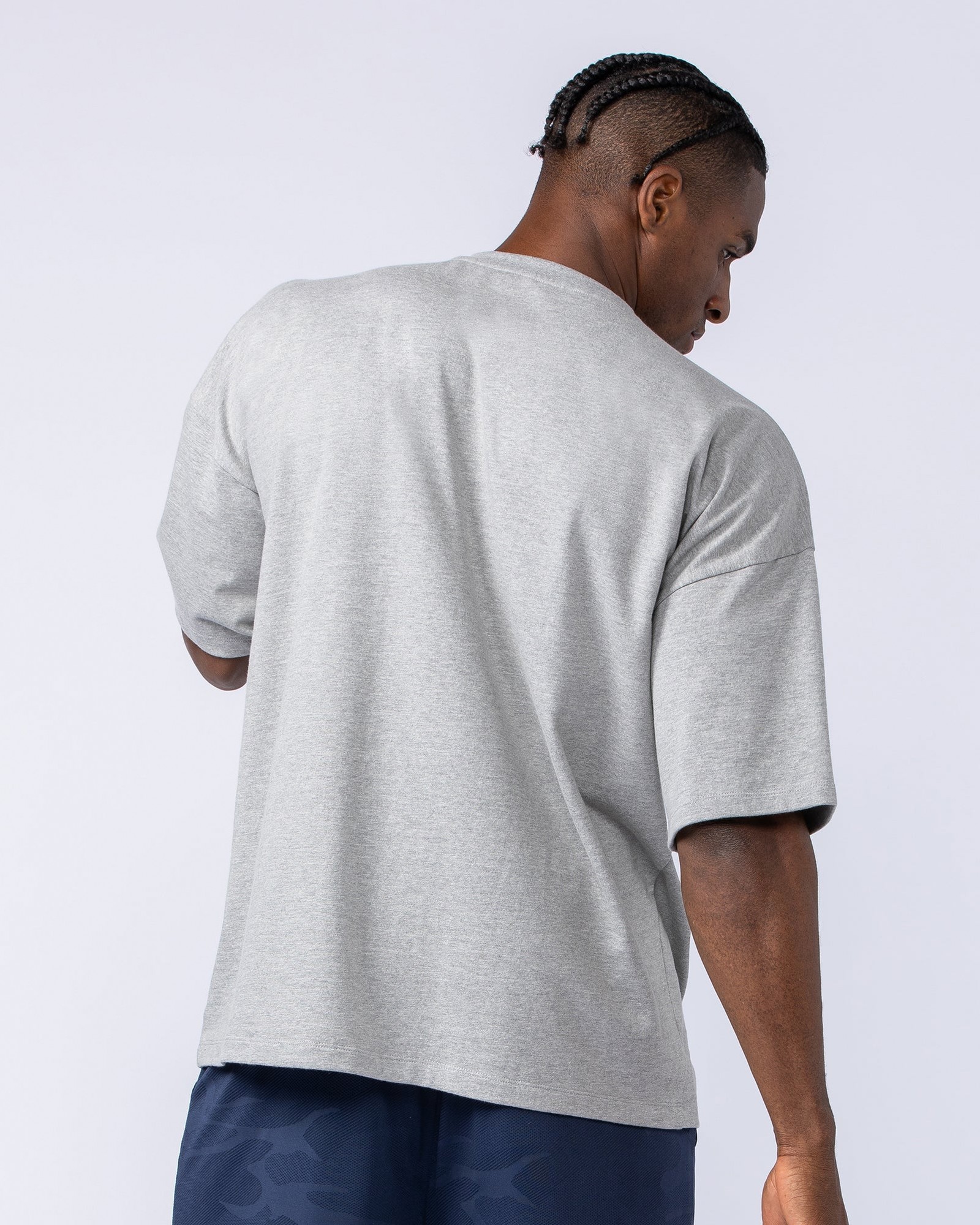 Original Oversized Boxy Tee - Grey Marl