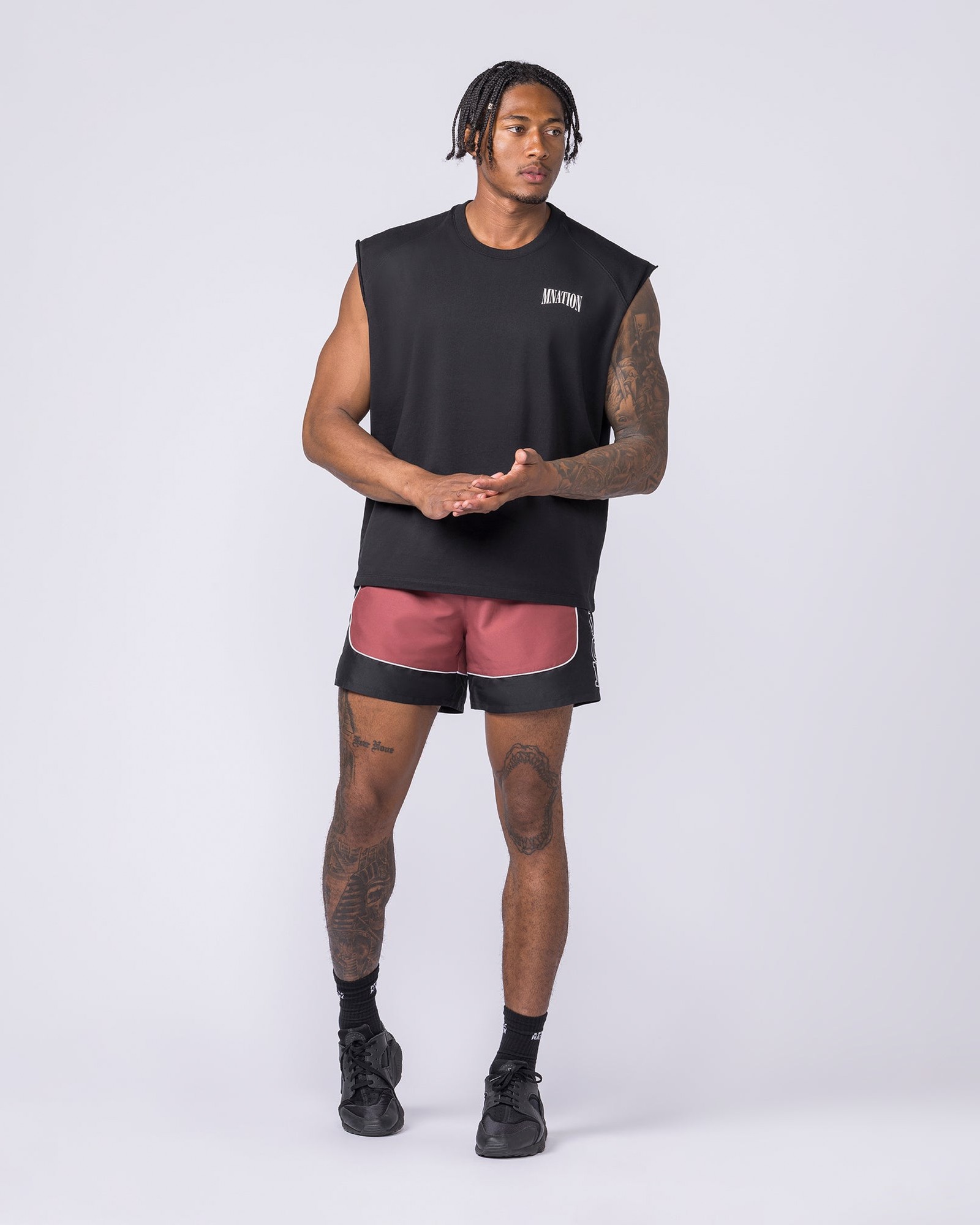 Off Duty Boxy Muscle Tank - Black