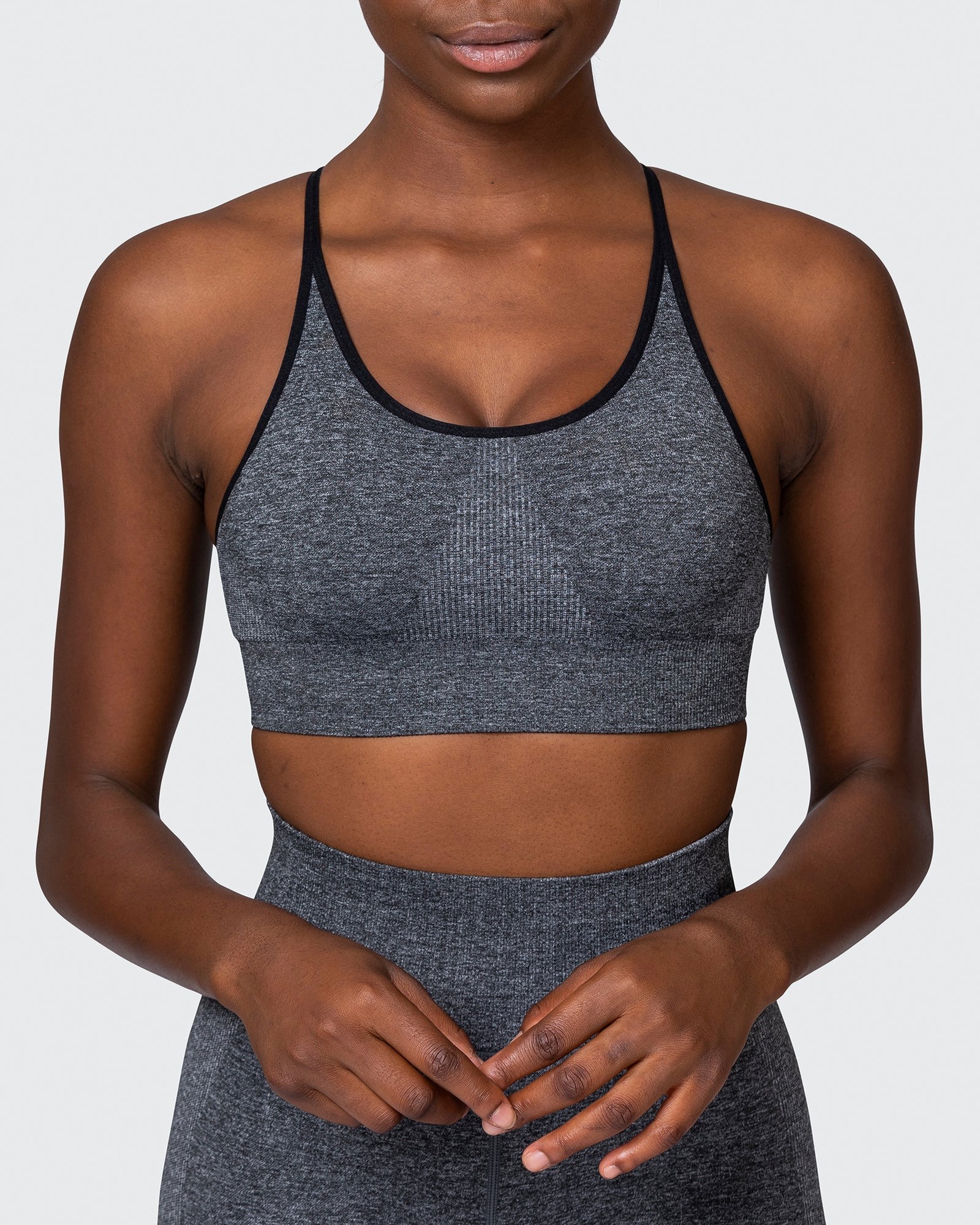 All Day Strap Seamless Bra - Charcoal Marl
