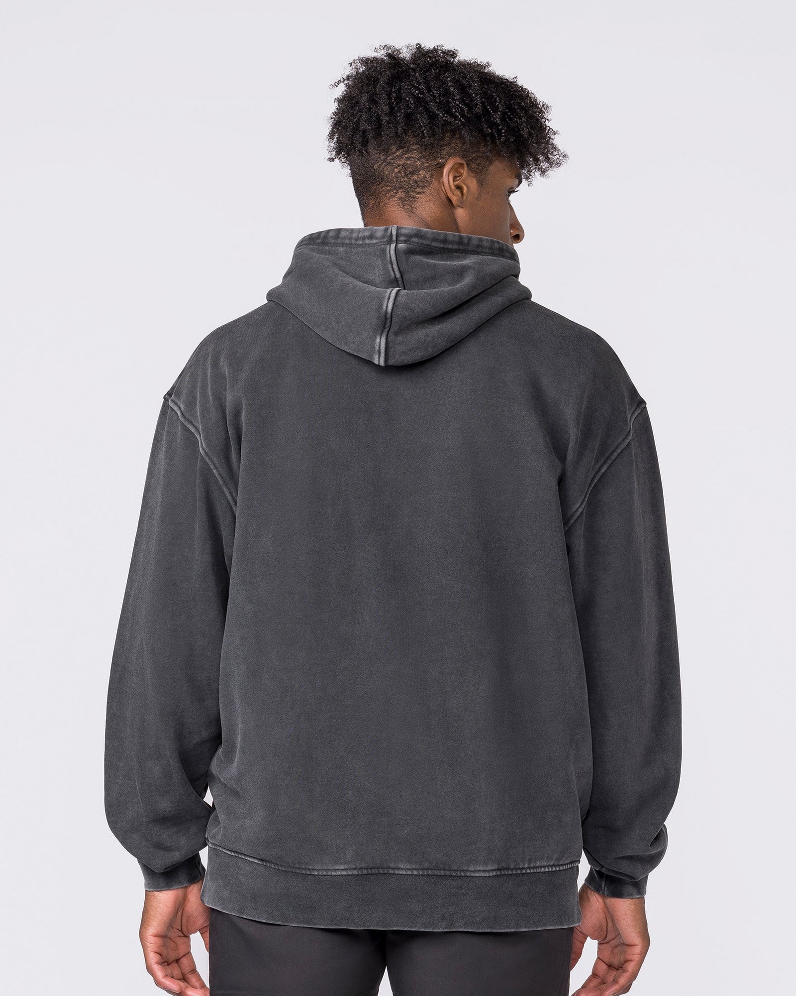 Worldclass Oversized Vintage Hoodie - Washed Black