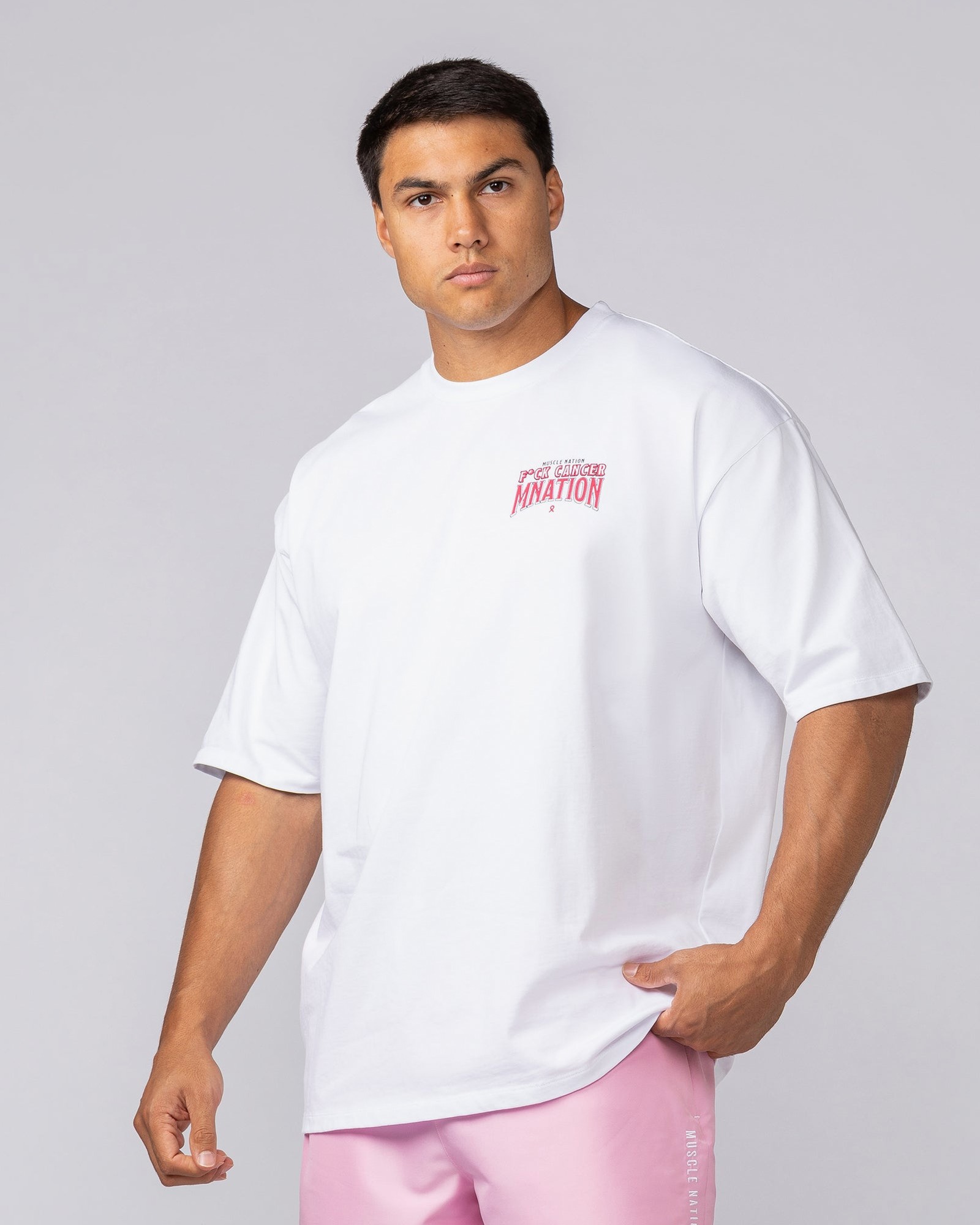 F*ck Cancer Oversized Tee - White