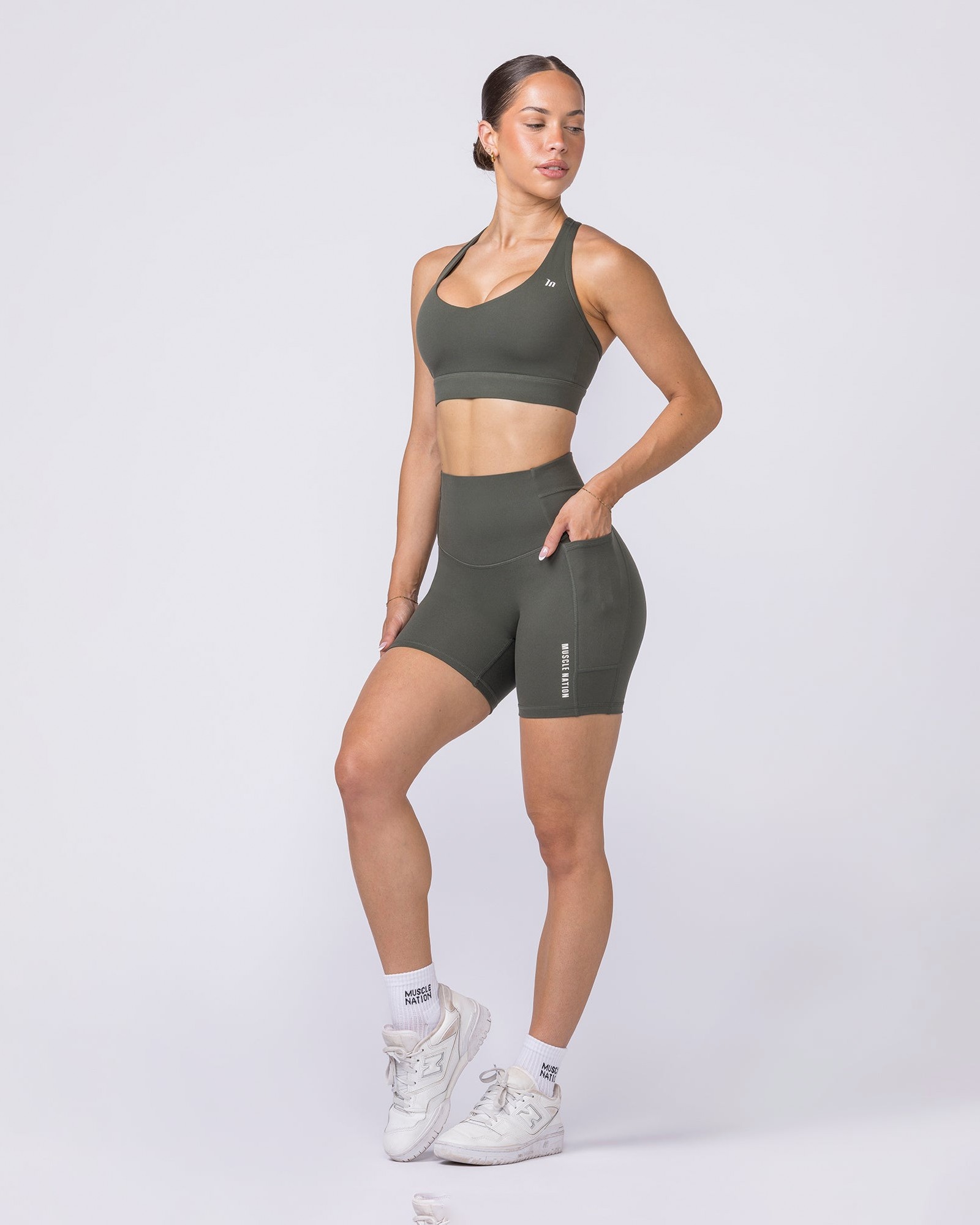 Unrivalled Everyday Pocket Bike Shorts - Eucalyptus