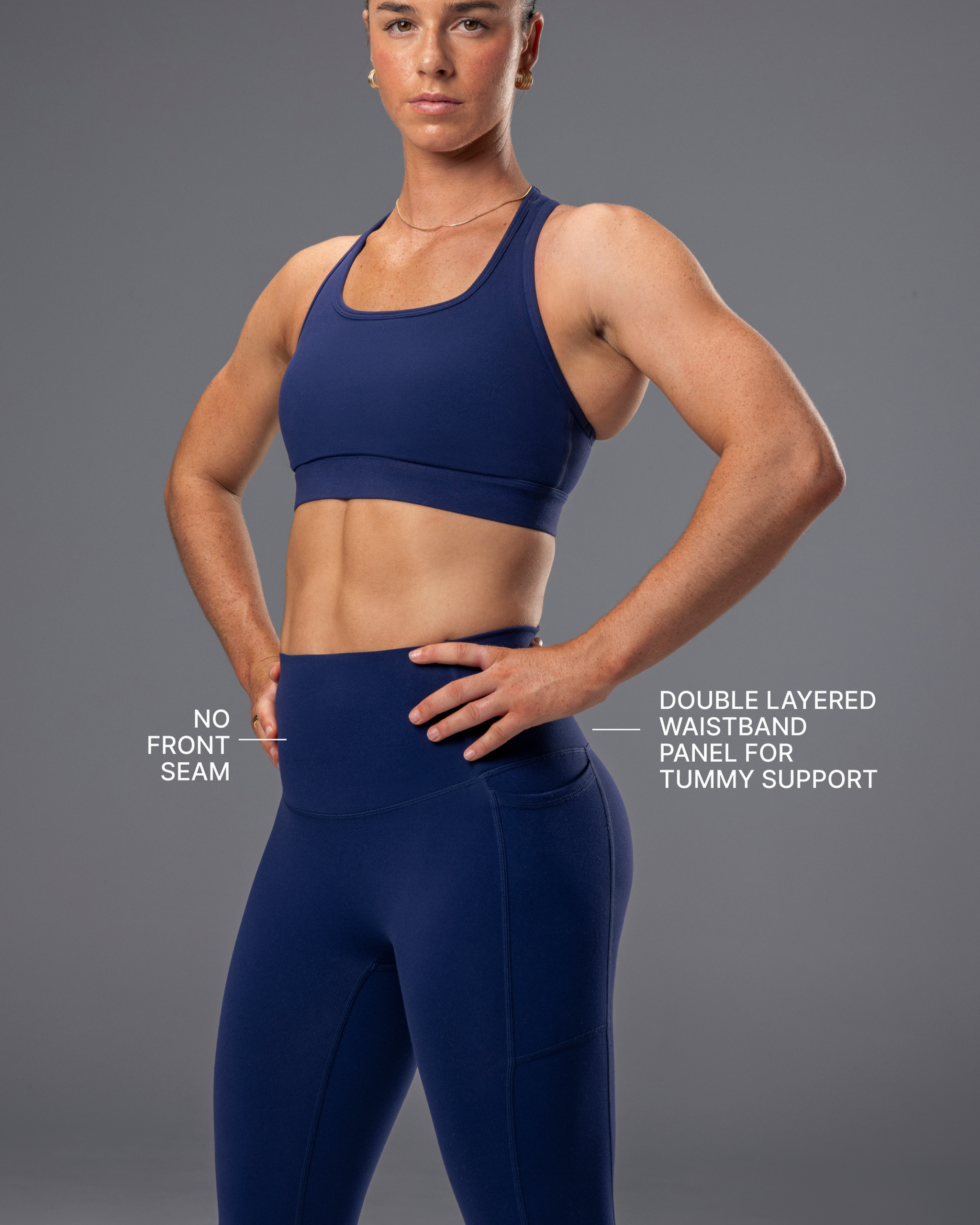 Unrivalled Everyday Pocket Ankle Leggings - Classic Navy