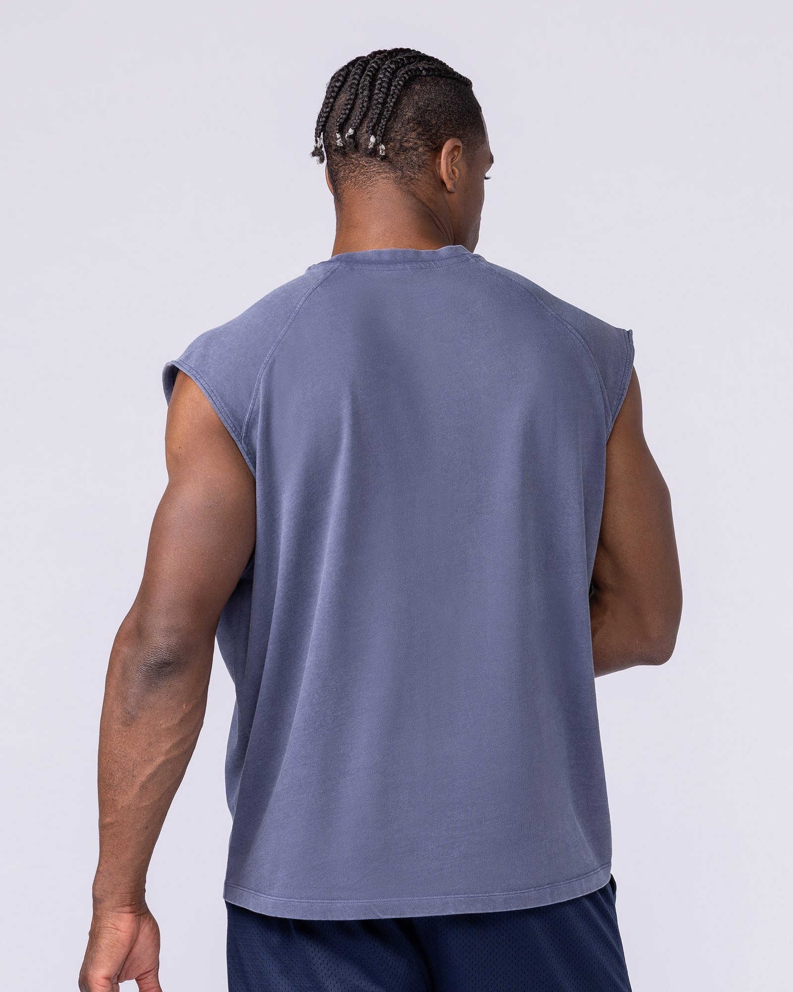 Doberman Vintage Boxy Muscle Tank - Washed Altantis