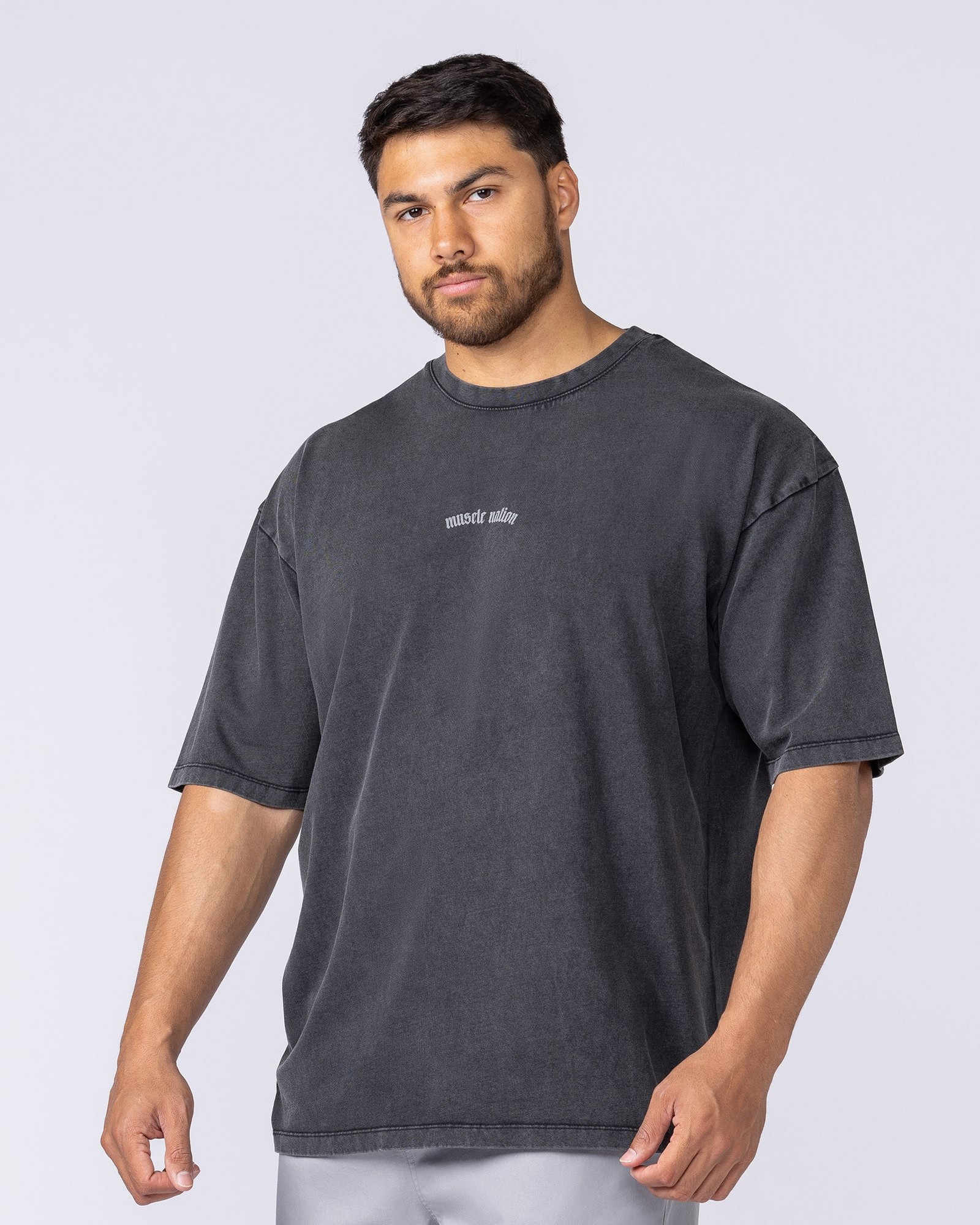 Lifting Club Oversized Vintage Tee - Washed Black