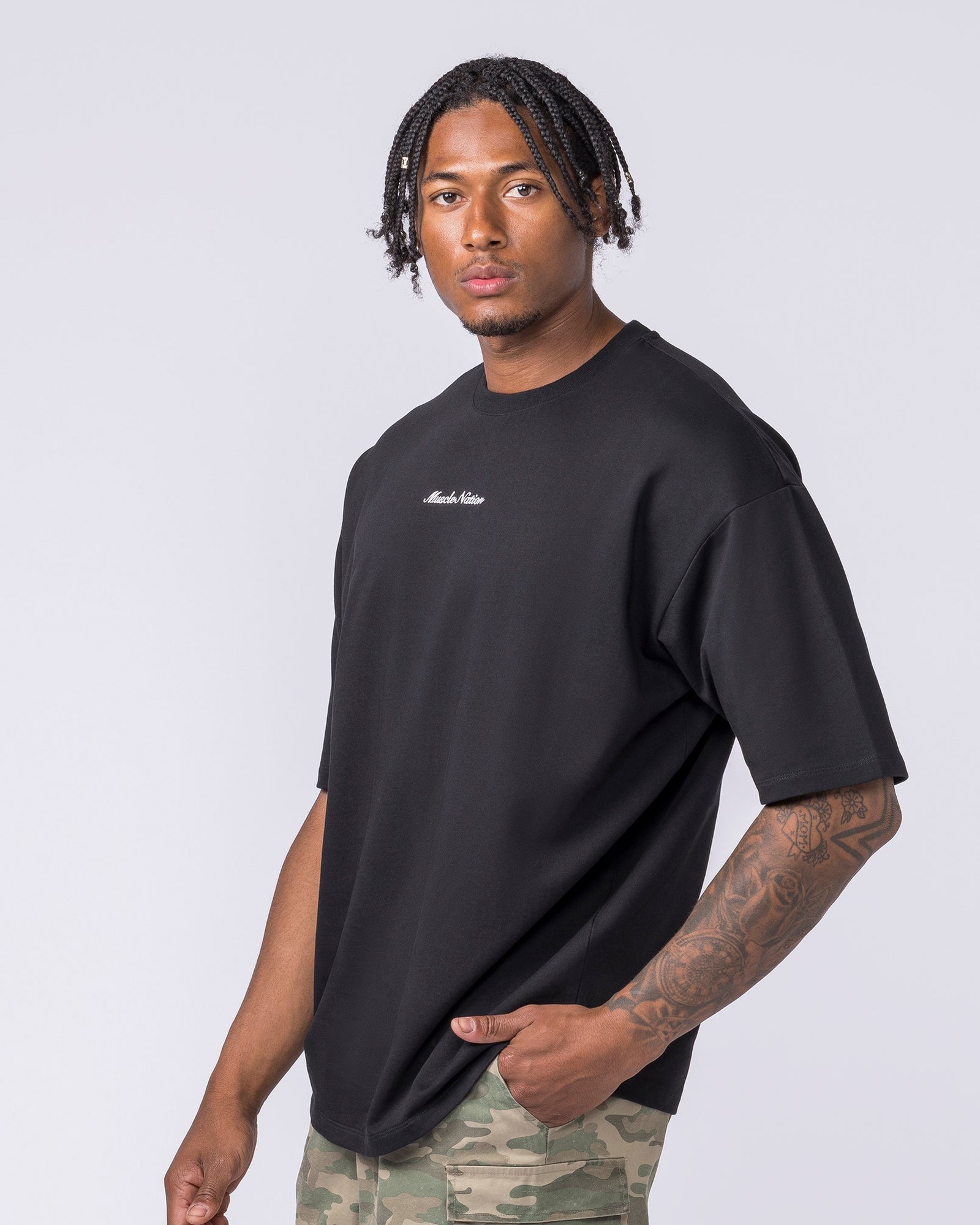 MN Loopback Oversized Tee - Black