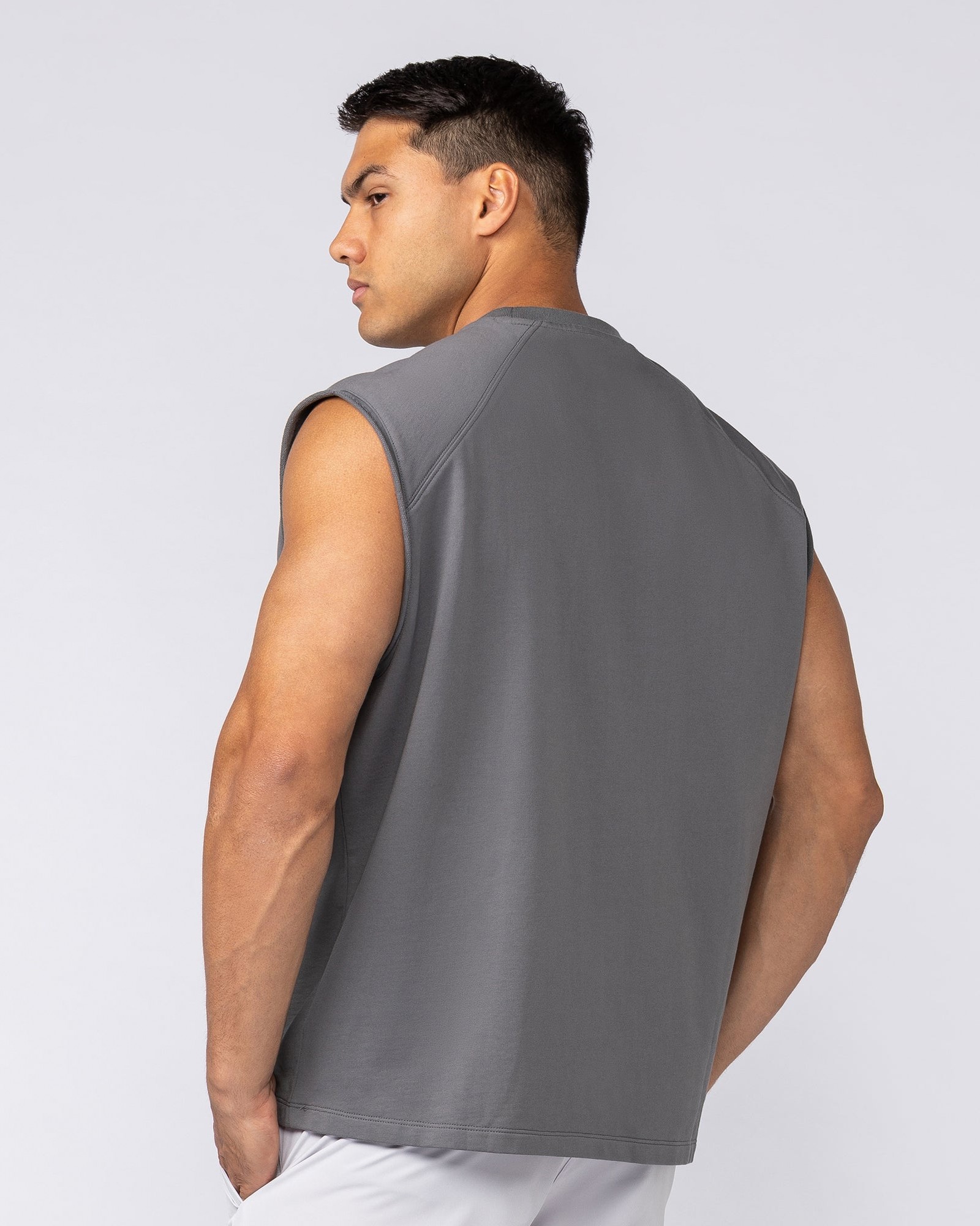 Essential Boxy Muscle Tank - Tornado
